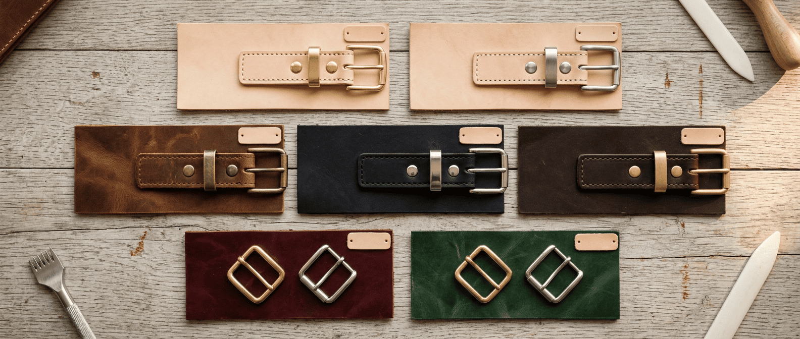 How Different Leather Finishes Look with Brass vs. Steel Hardware (Custom Combinations)