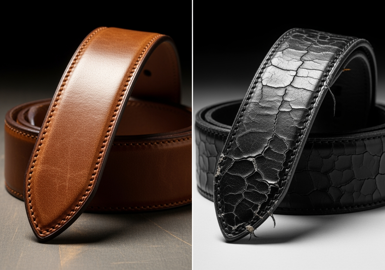 Full-Grain vs Bonded Leather Belts: Key Differences