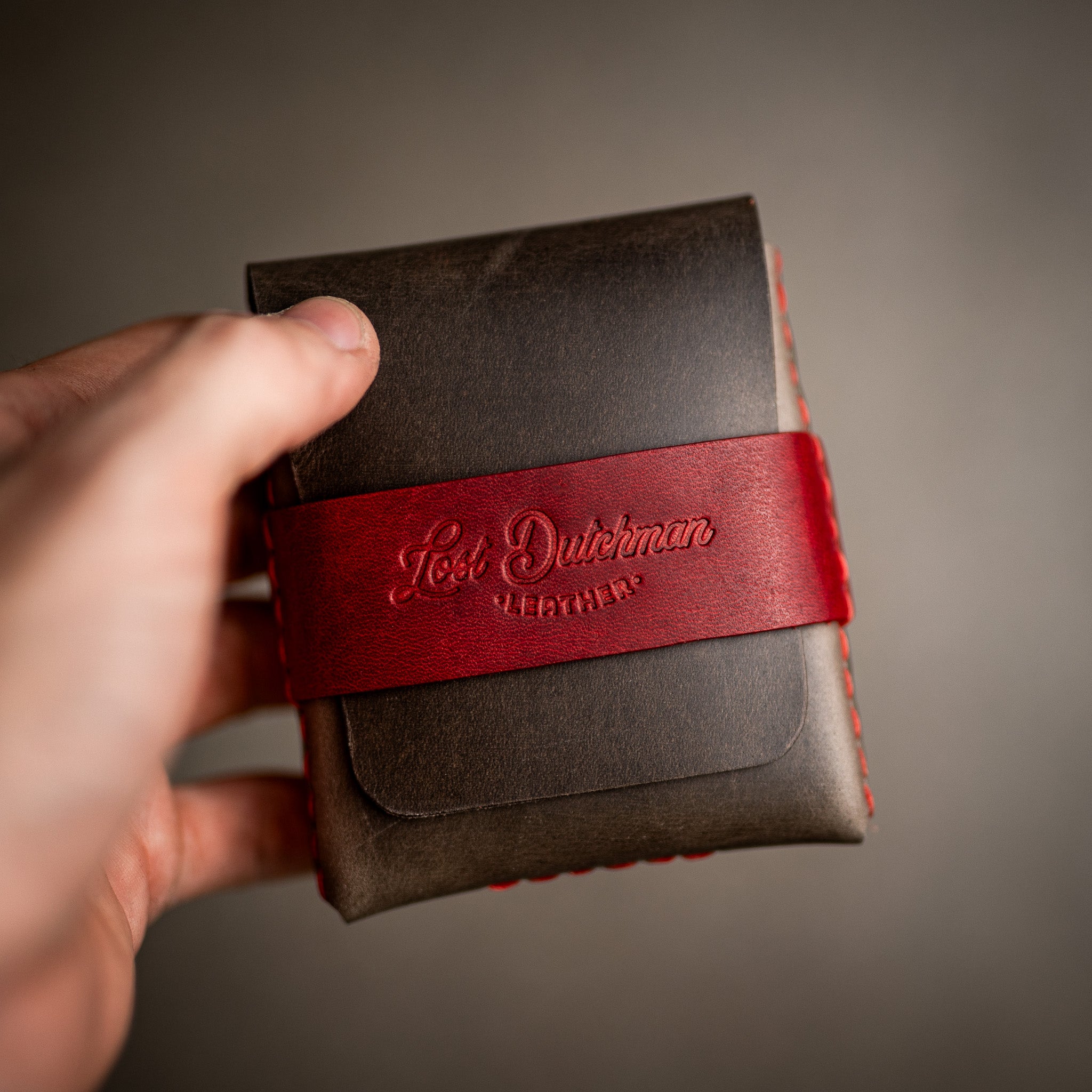 Horween Grey and Red Big Finn