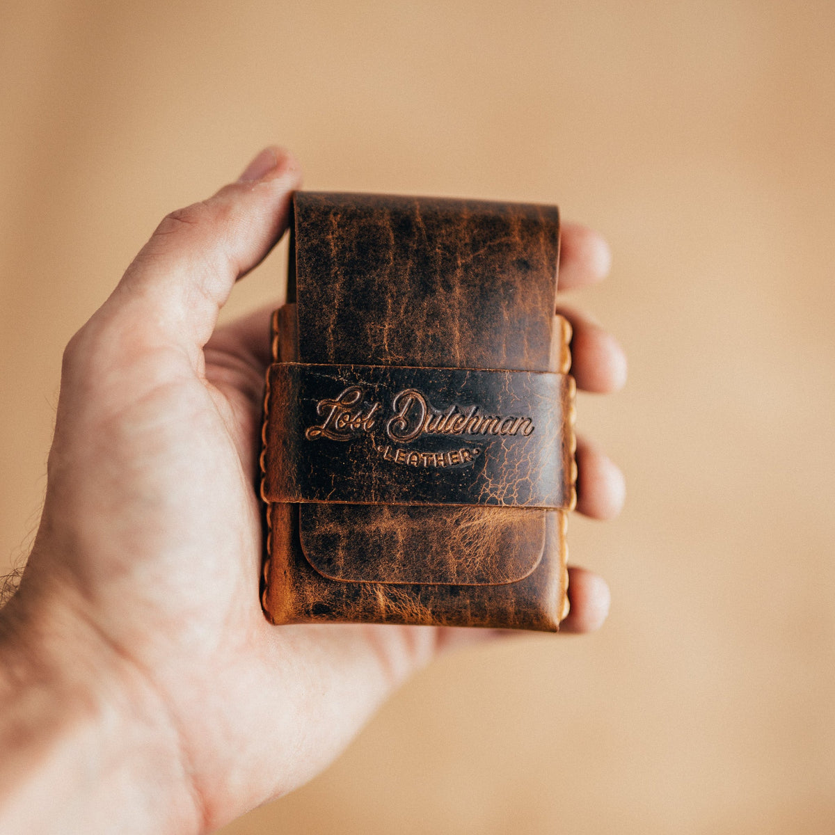 American Bison Finnigan - Lost Dutchman Leather handmade leather wallets