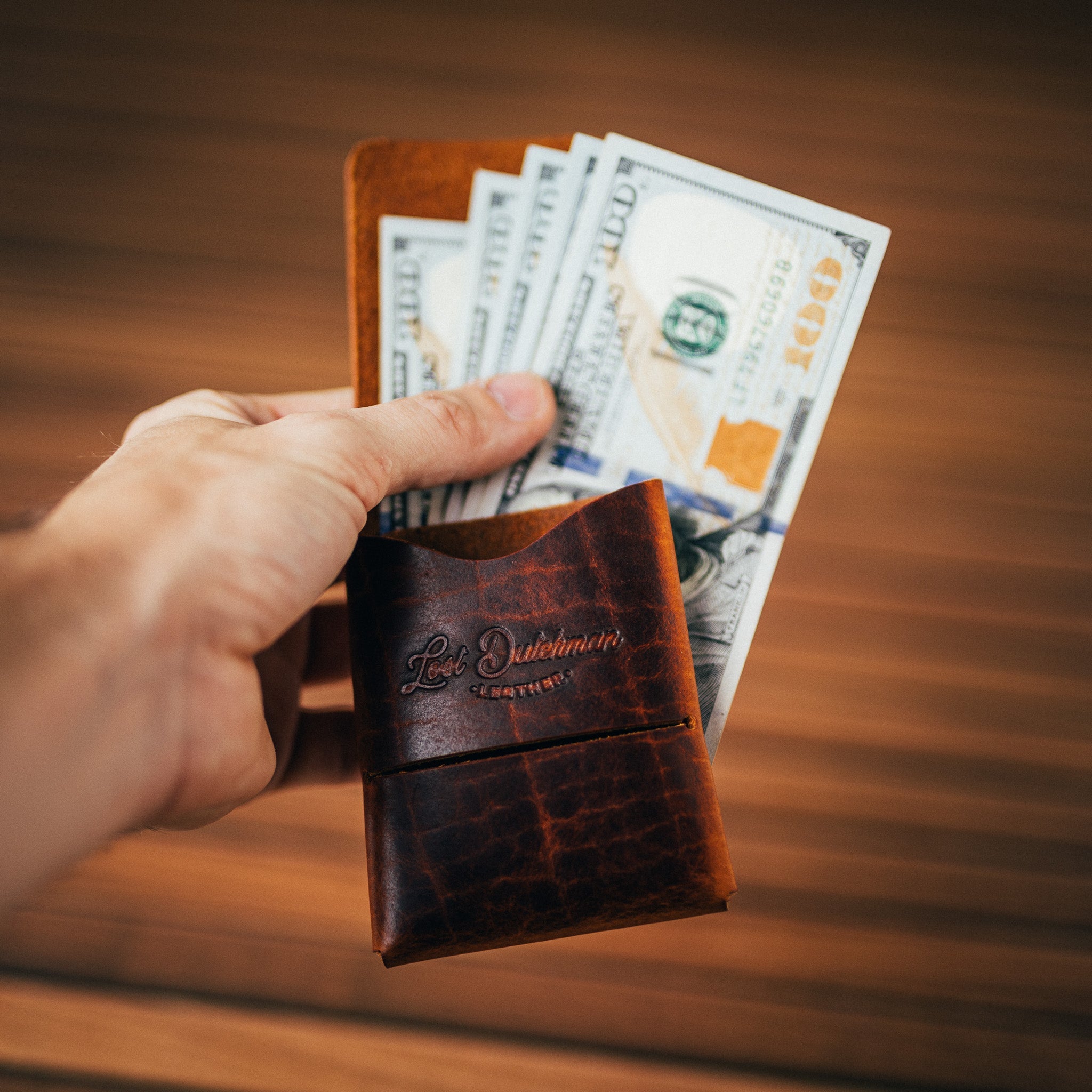 American Bison Franklin 2 - Lost Dutchman Leather handmade leather wallets