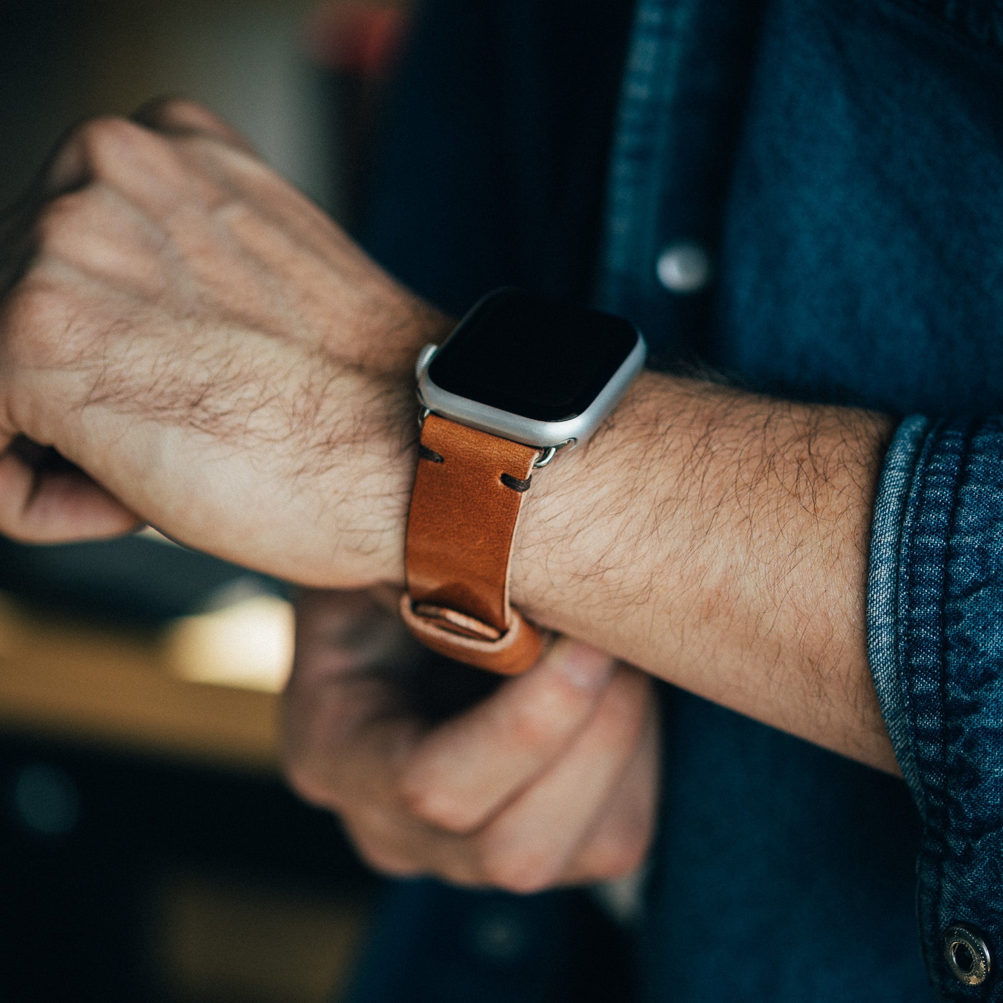 Apple Watch Sol Strap – Brown - Lost Dutchman Leather handmade leather wallets