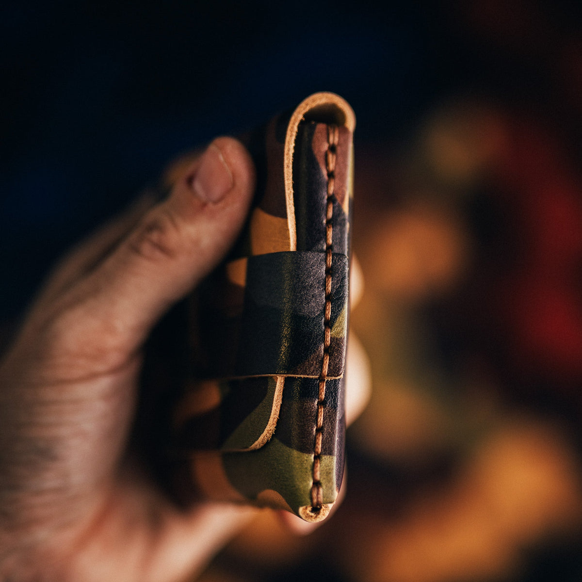 Camo Big Finn (classic) - Lost Dutchman Leather handmade leather wallets