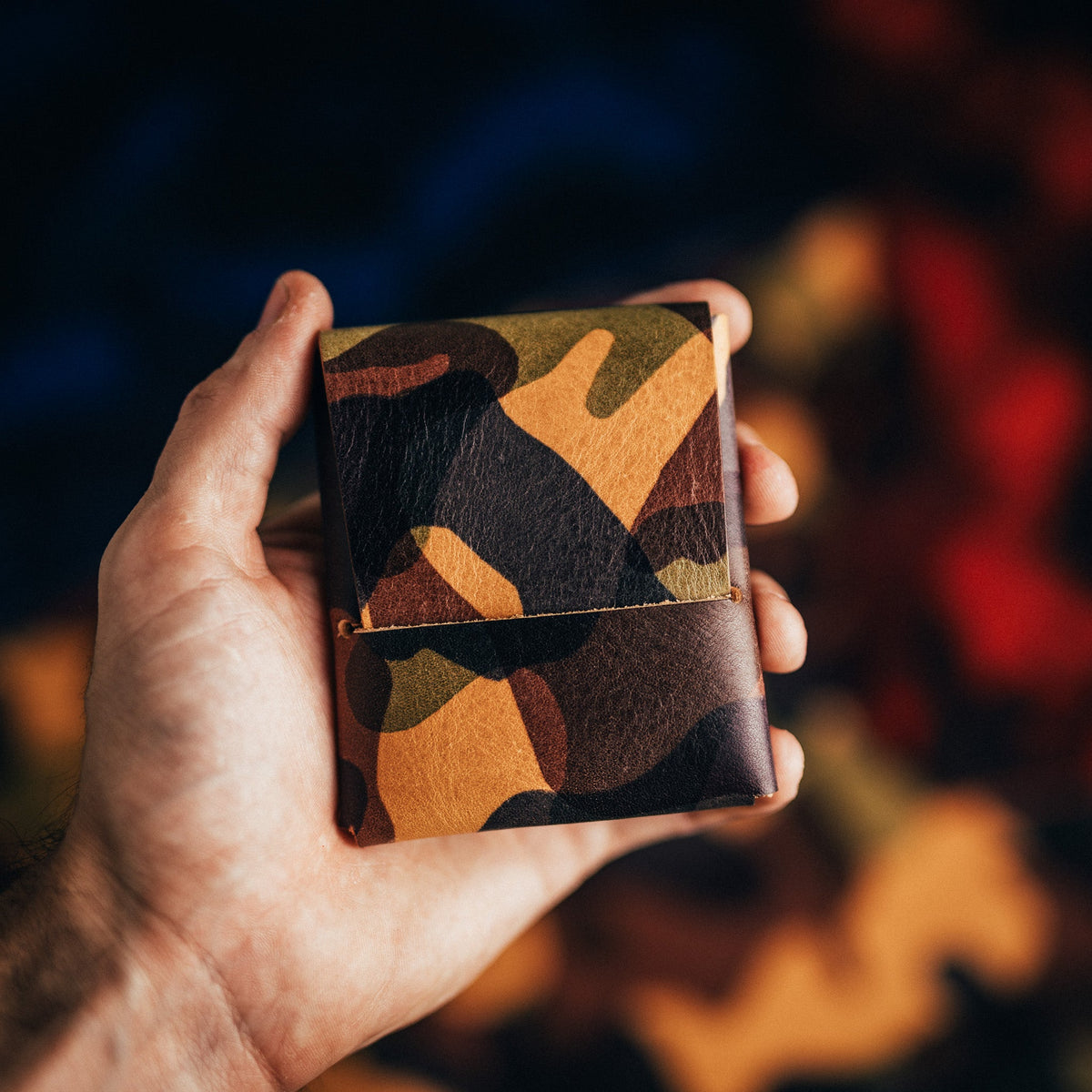 Camo Franklin 2 - Lost Dutchman Leather handmade leather wallets