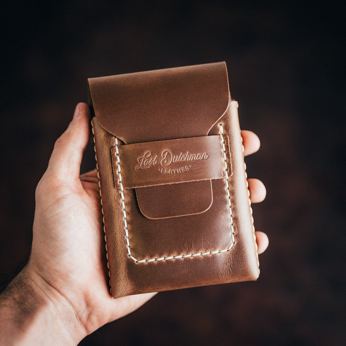 Chromexcel Huckleberry (Tall) - Lost Dutchman Leather handmade leather wallets