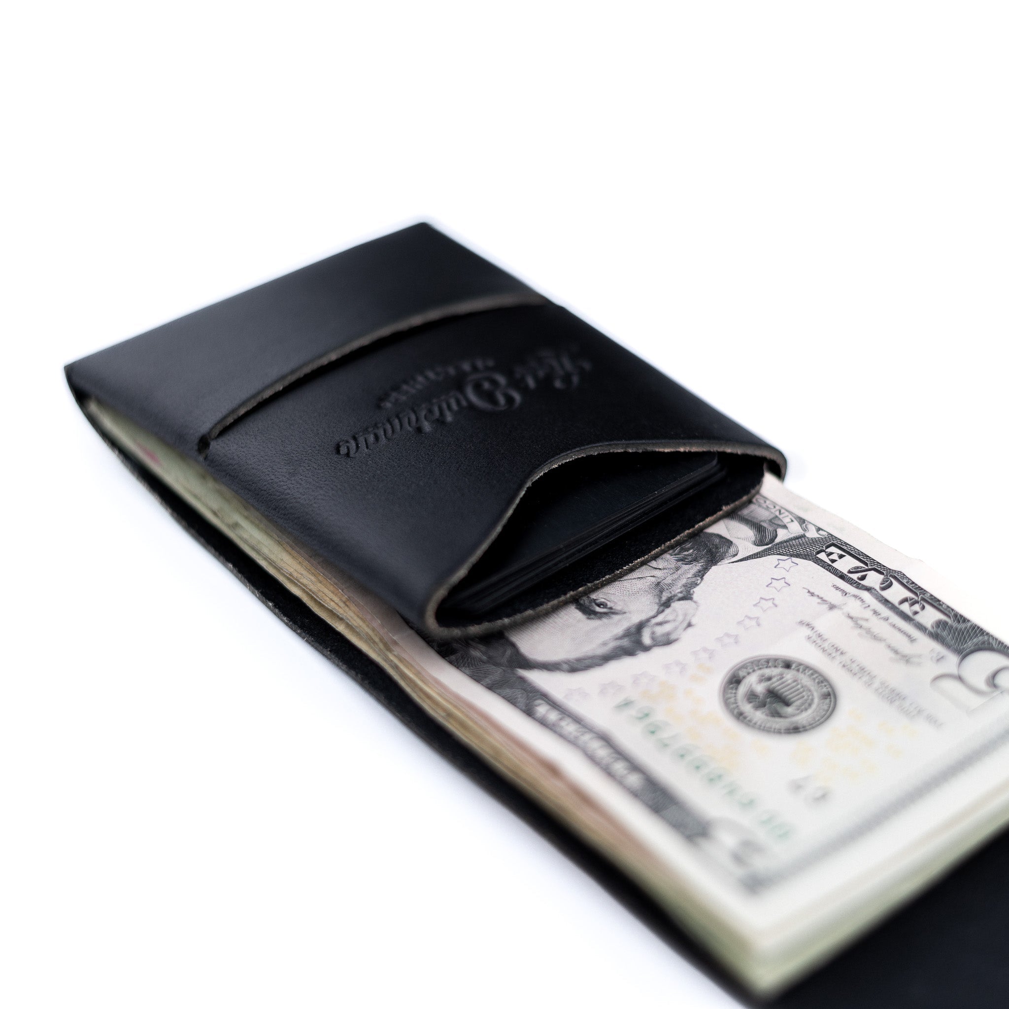Franklin 2 – Black - Lost Dutchman Leather handmade leather wallets