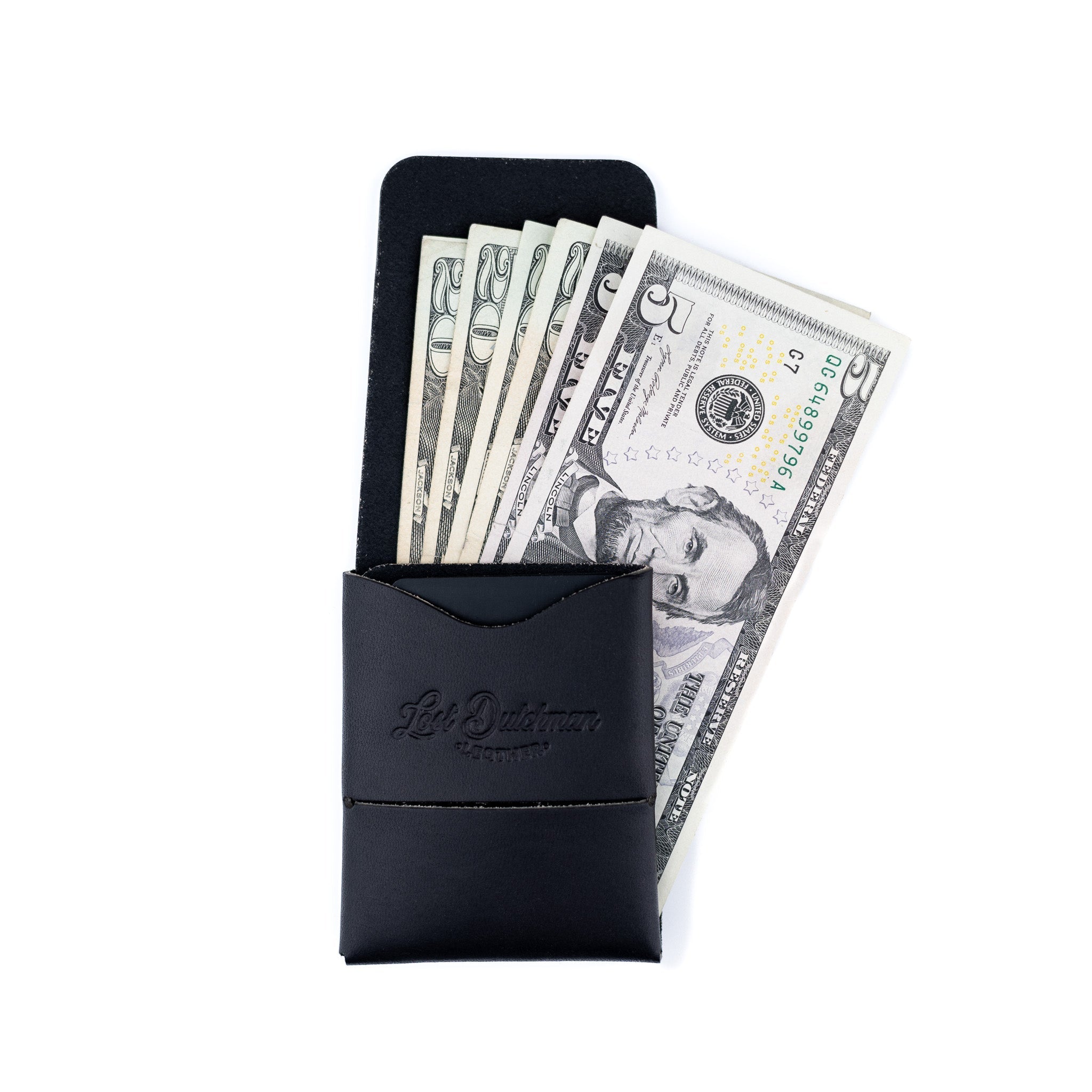 Franklin 2 – Black - Lost Dutchman Leather handmade leather wallets