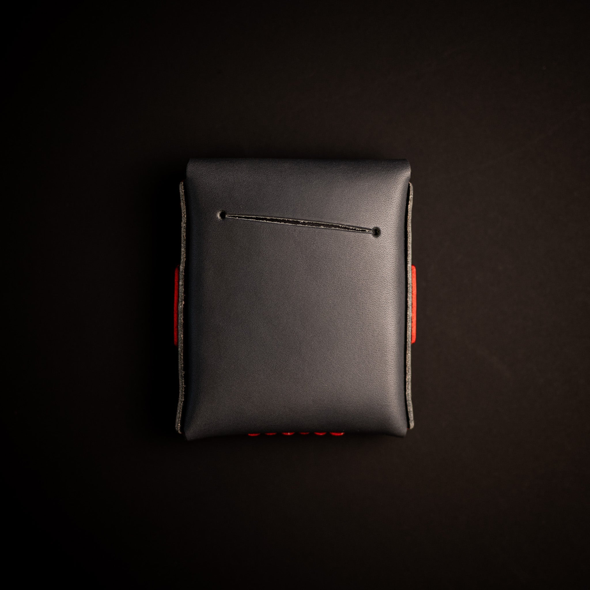Grey and Red Big Finn - Lost Dutchman Leather handmade leather wallets