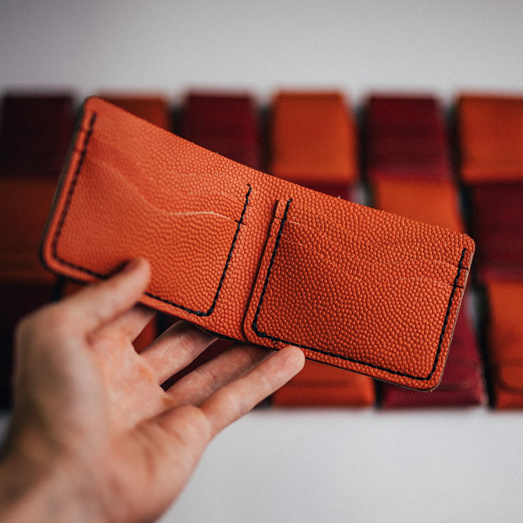 Horween Basketball Dad Wallet - Lost Dutchman Leather handmade leather wallets