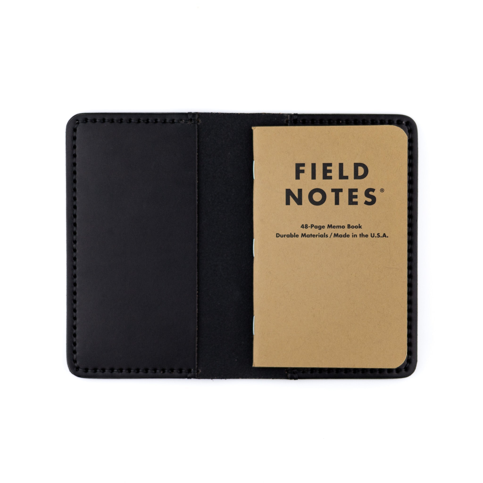 Notebook/Passport Cover – Black - Lost Dutchman Leather handmade leather wallets