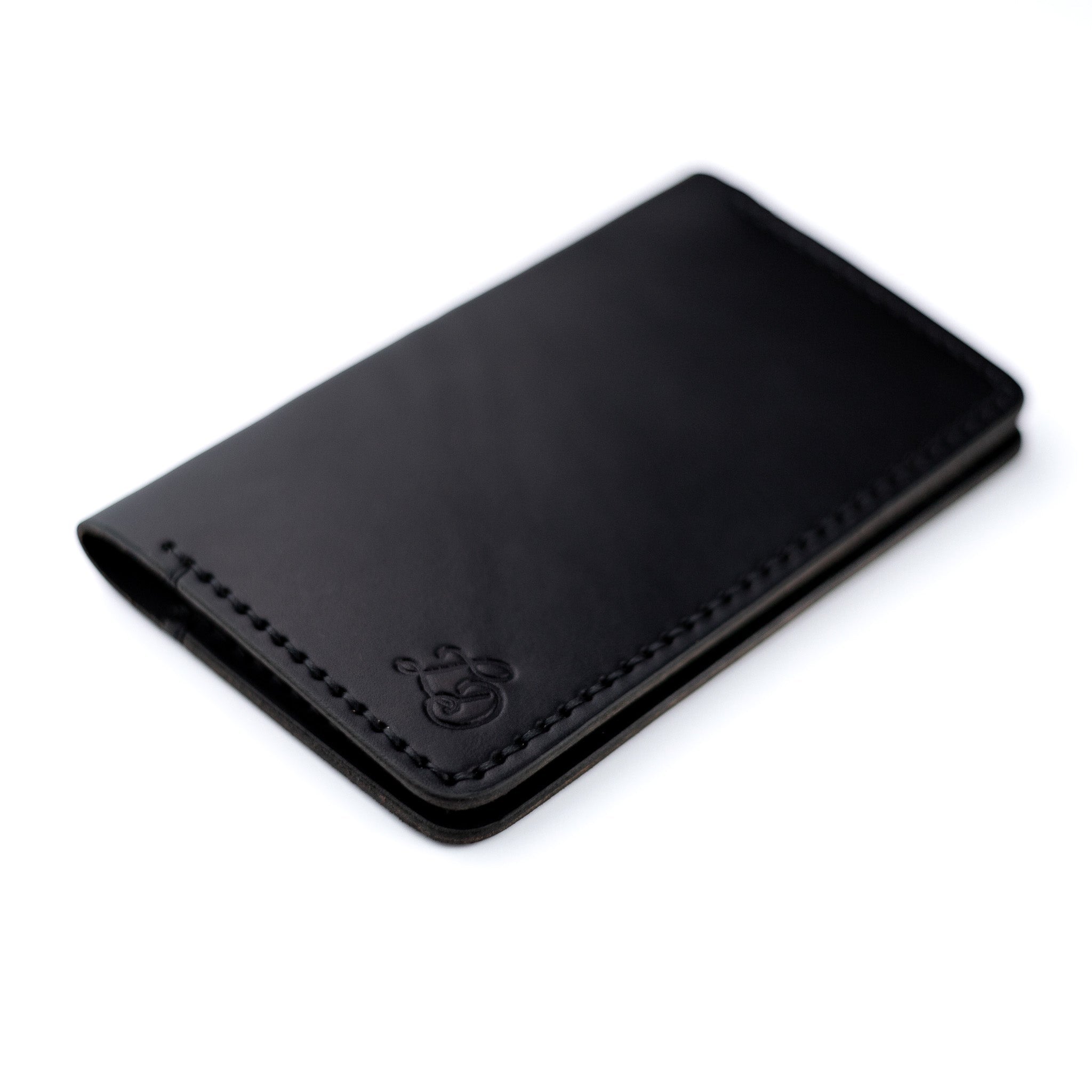 Notebook/Passport Cover – Black - Lost Dutchman Leather handmade leather wallets