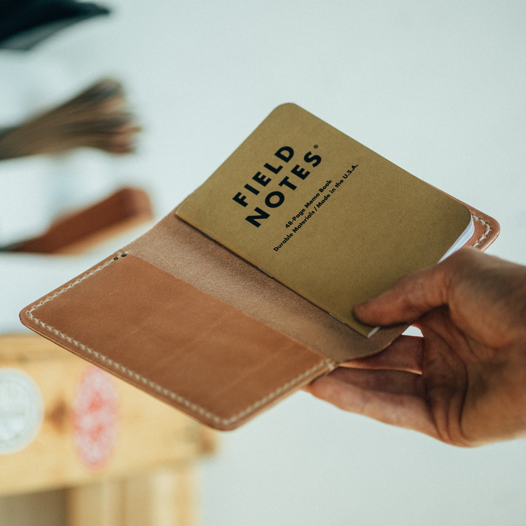 Notebook/Passport Cover – Russet - Lost Dutchman Leather handmade leather wallets