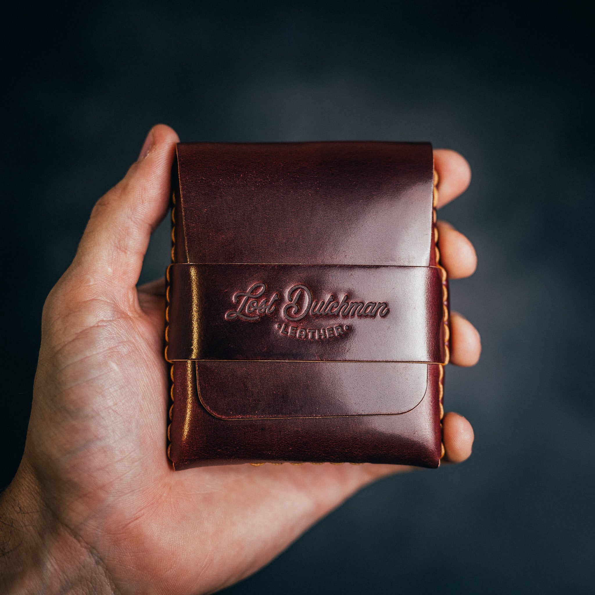 Shell Cordovan Big Finn (classic) - Lost Dutchman Leather handmade leather wallets