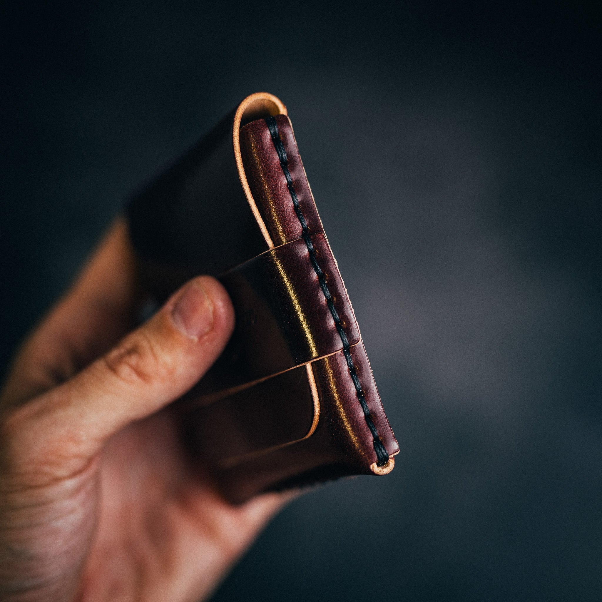 Shell Cordovan Big Finn (classic) - Lost Dutchman Leather handmade leather wallets