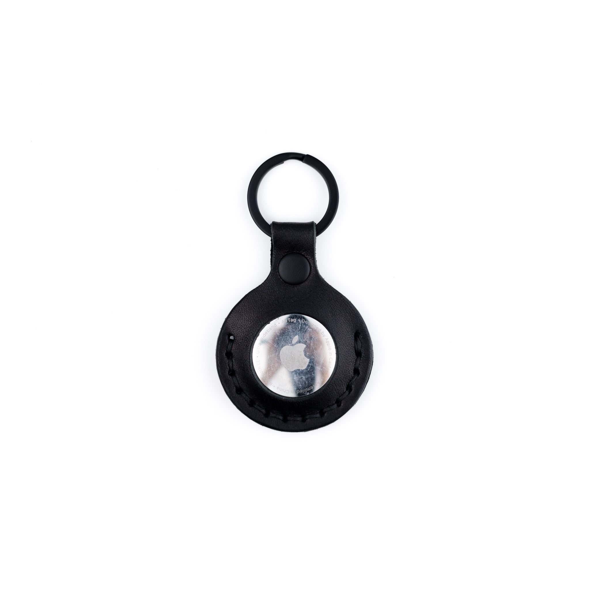 The AirTag Keyring - Black - Lost Dutchman Leather handmade leather wallets