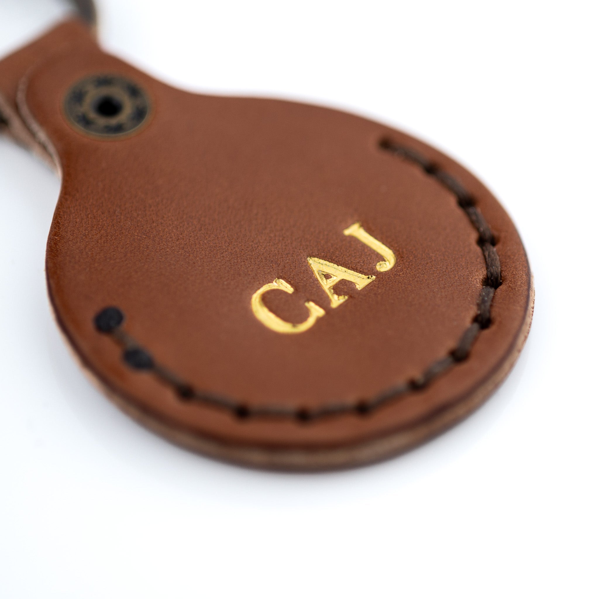 The AirTag Keyring - Brown - Lost Dutchman Leather handmade leather wallets