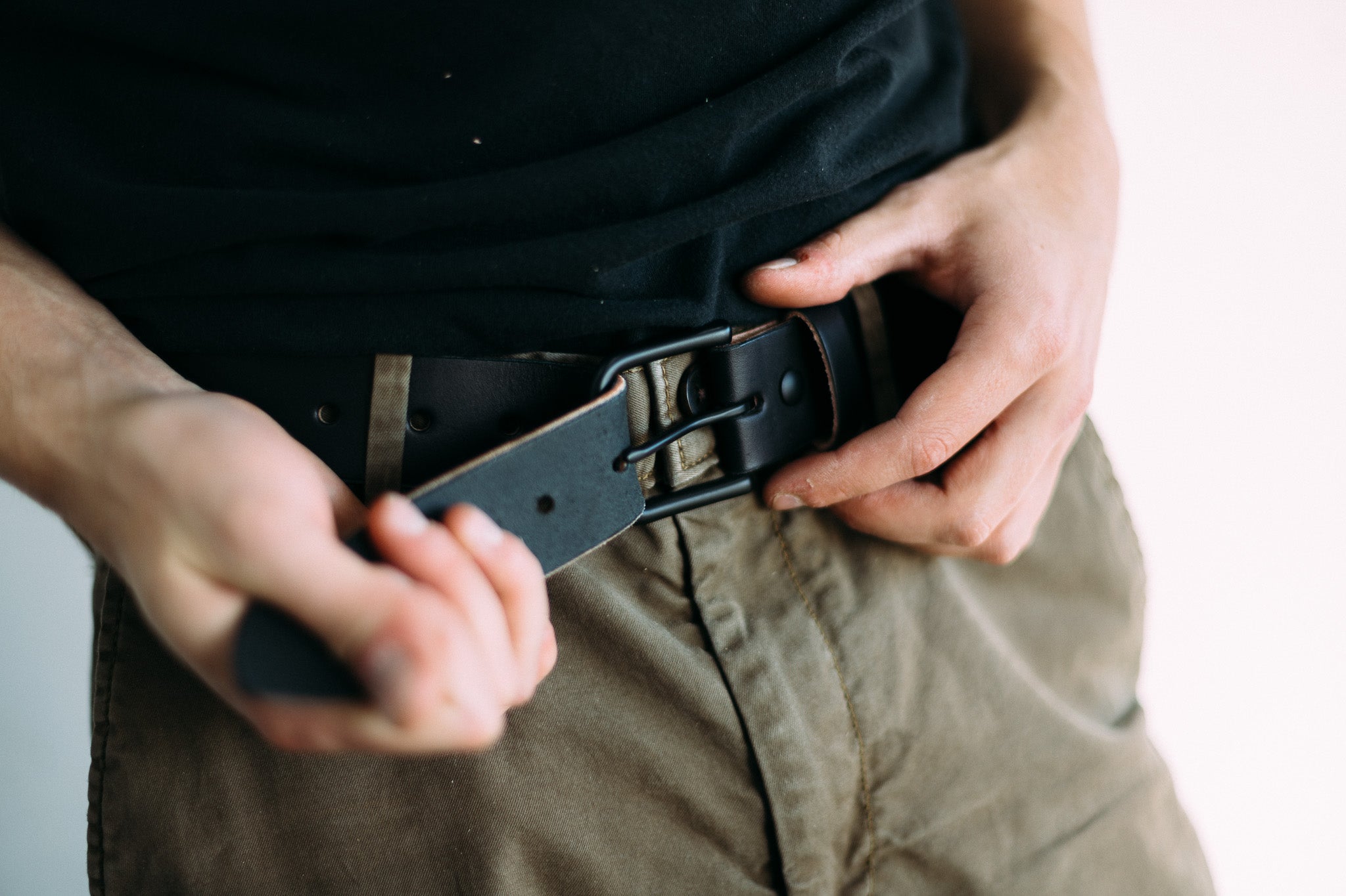 The Belt - Black - Lost Dutchman Leather handmade leather wallets