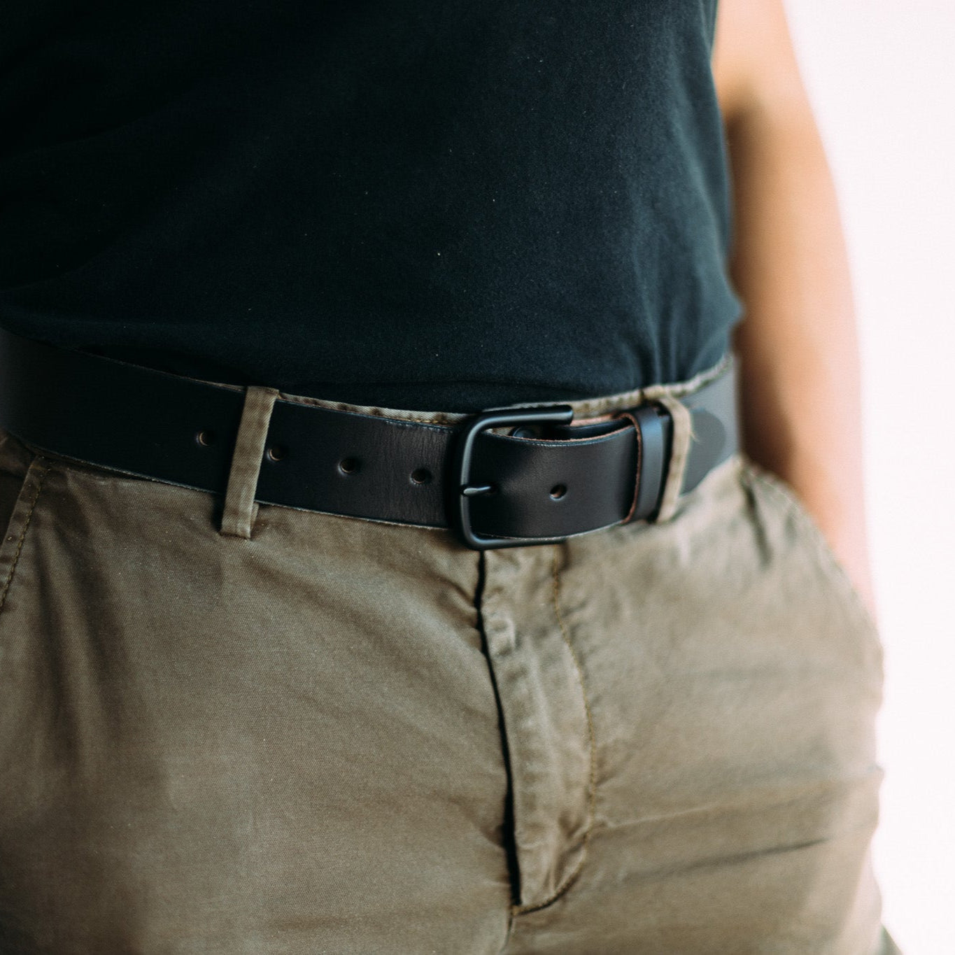 The Belt - Black - Lost Dutchman Leather handmade leather wallets