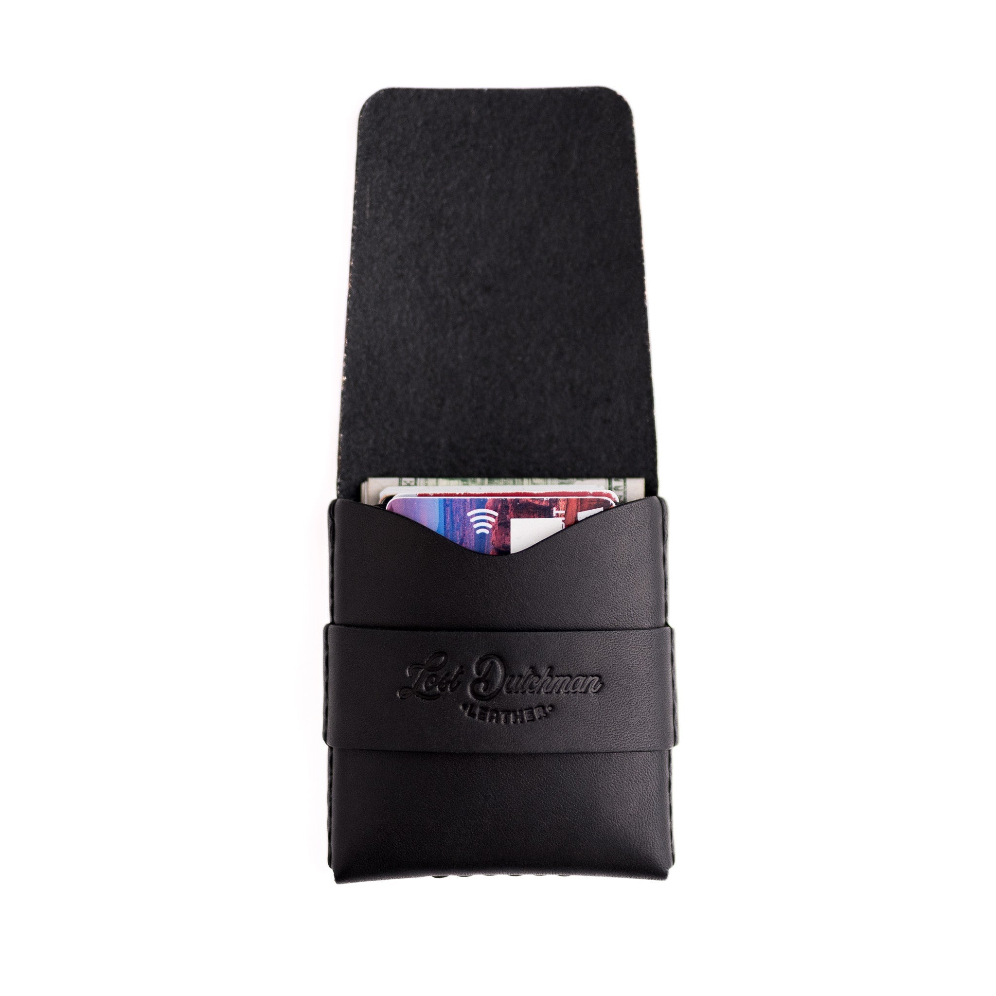 The Big Finn - Black - Lost Dutchman Leather handmade leather wallets