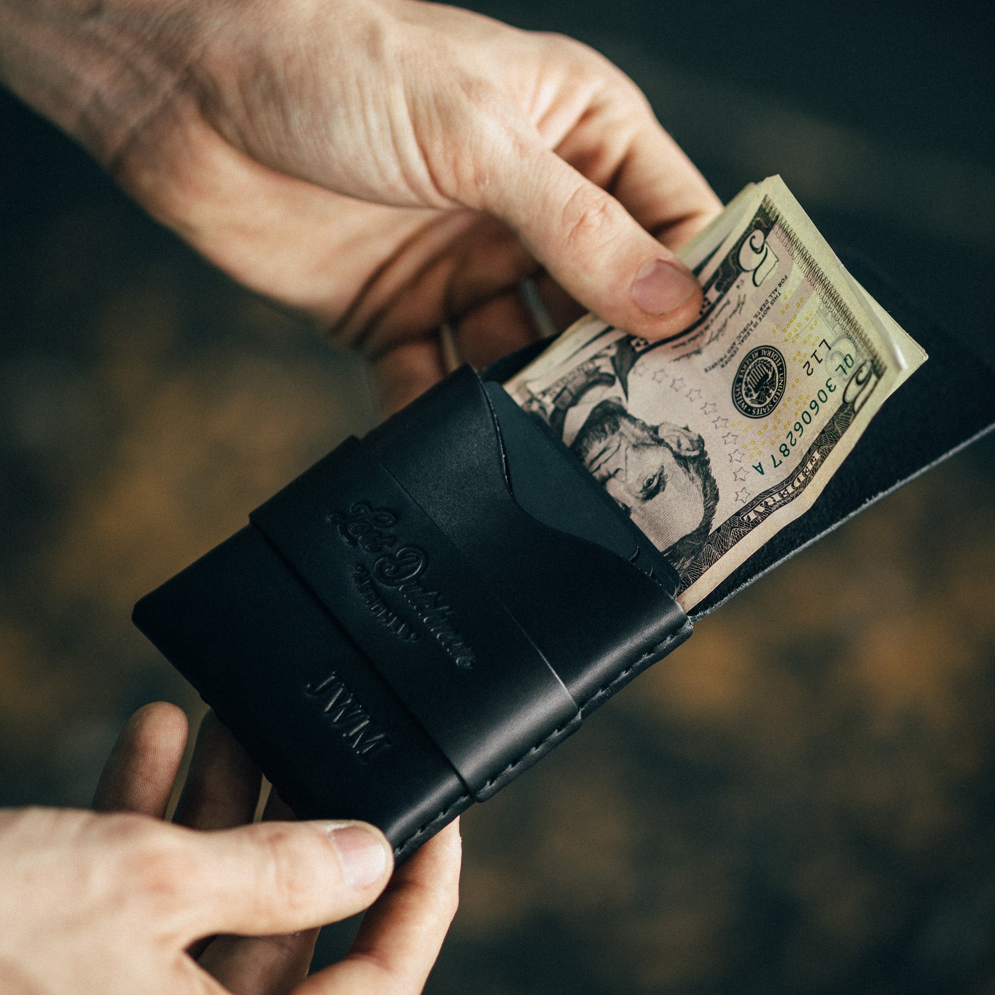 The Big Finn - Black - Lost Dutchman Leather handmade leather wallets