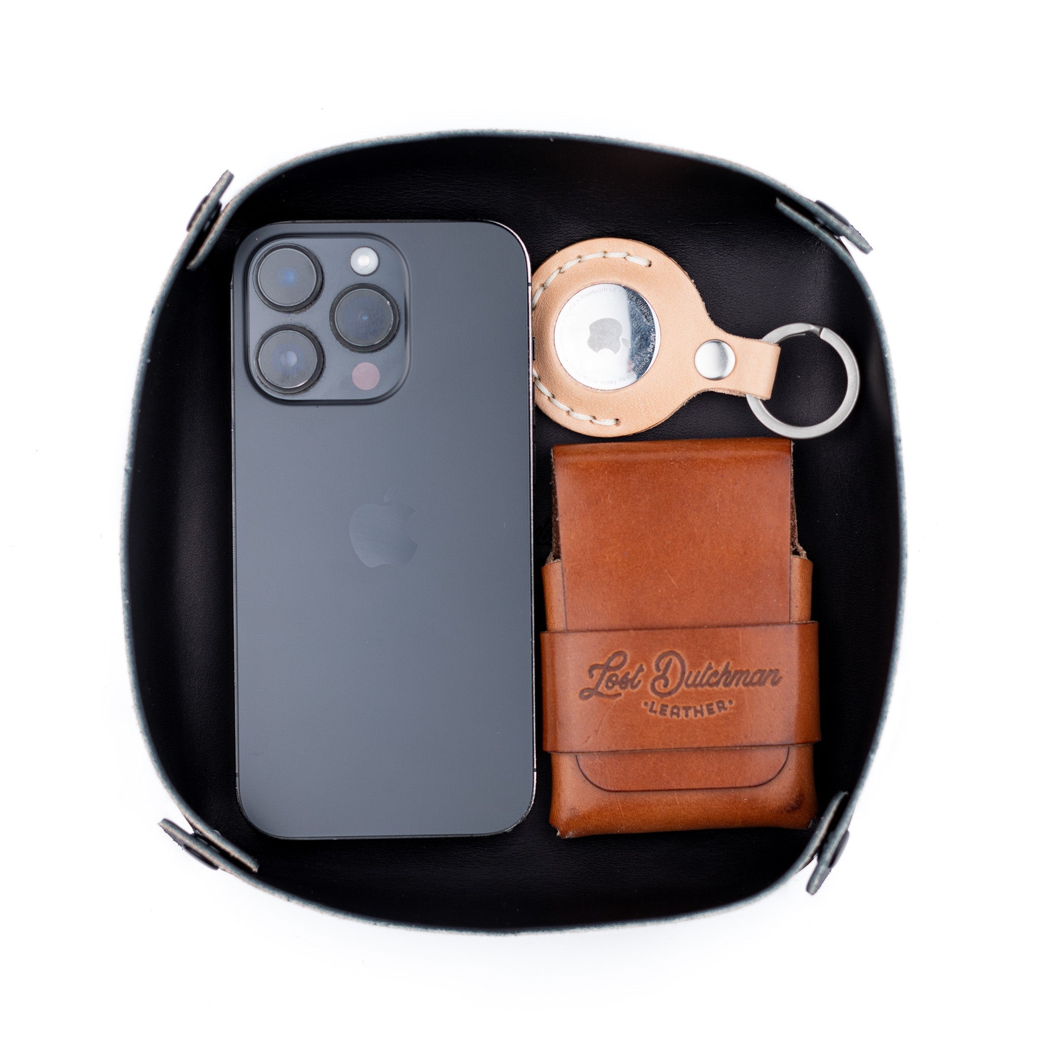 The Catch-All - Black - Lost Dutchman Leather handmade leather wallets
