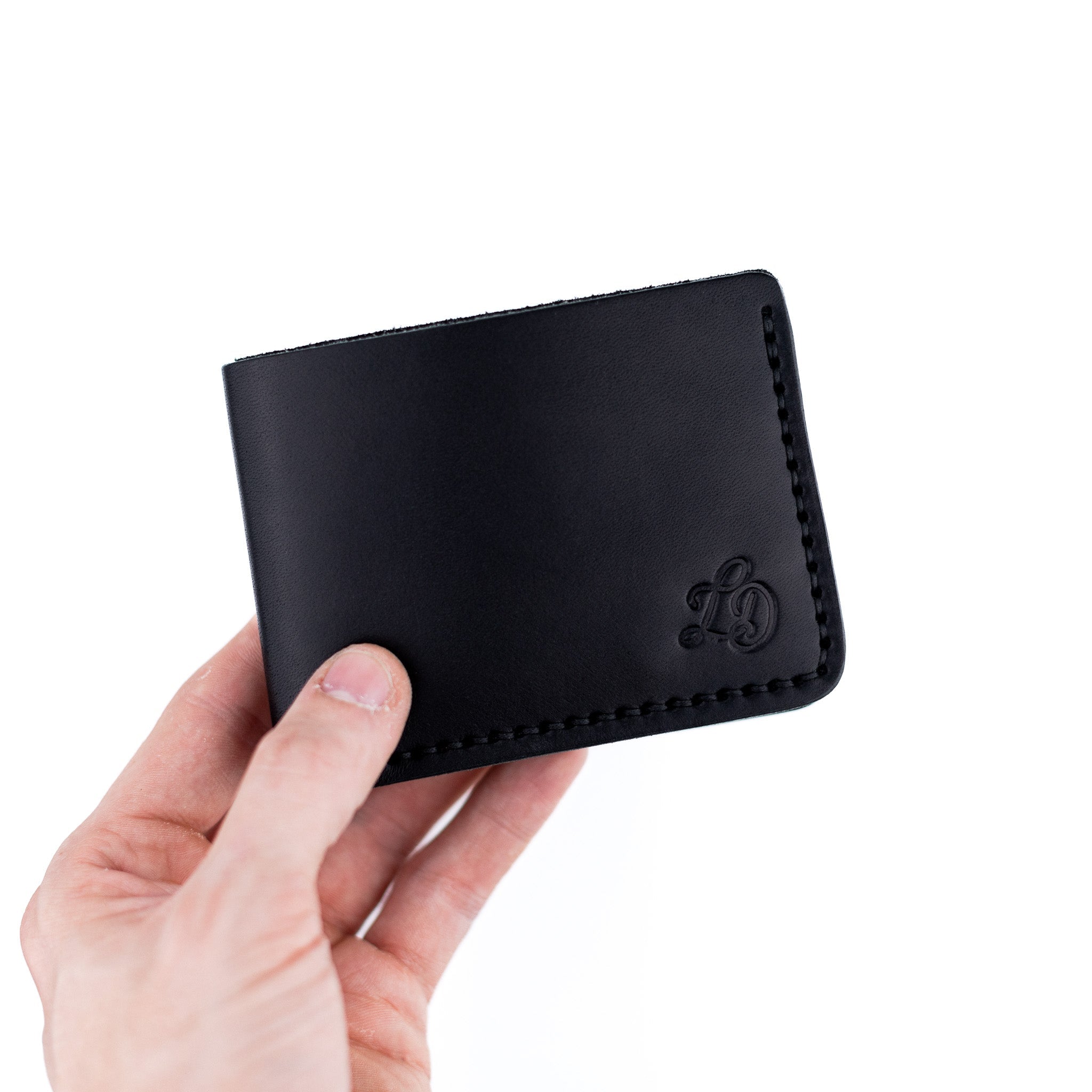 The Dad Wallet - Black - Lost Dutchman Leather handmade leather wallets