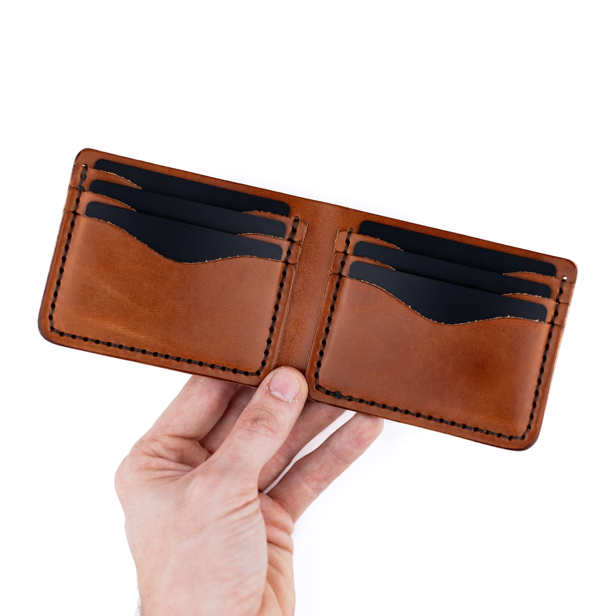 The Dad Wallet - Brown - Lost Dutchman Leather handmade leather wallets