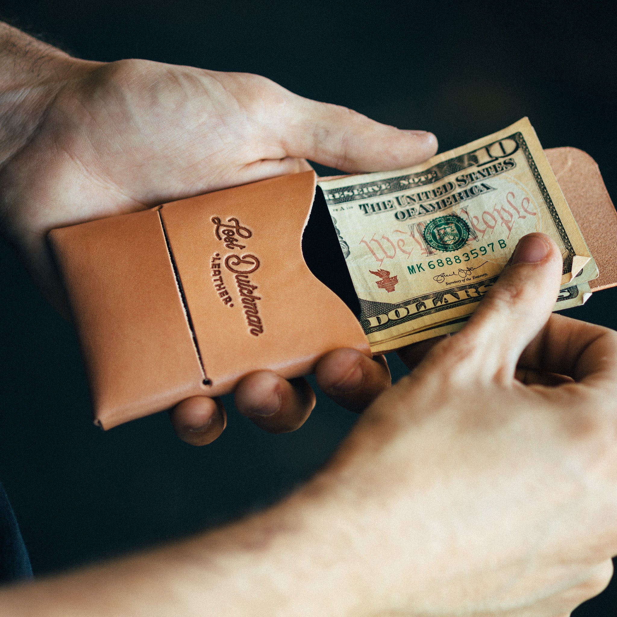 The Franklin – Russet - Lost Dutchman Leather handmade leather wallets