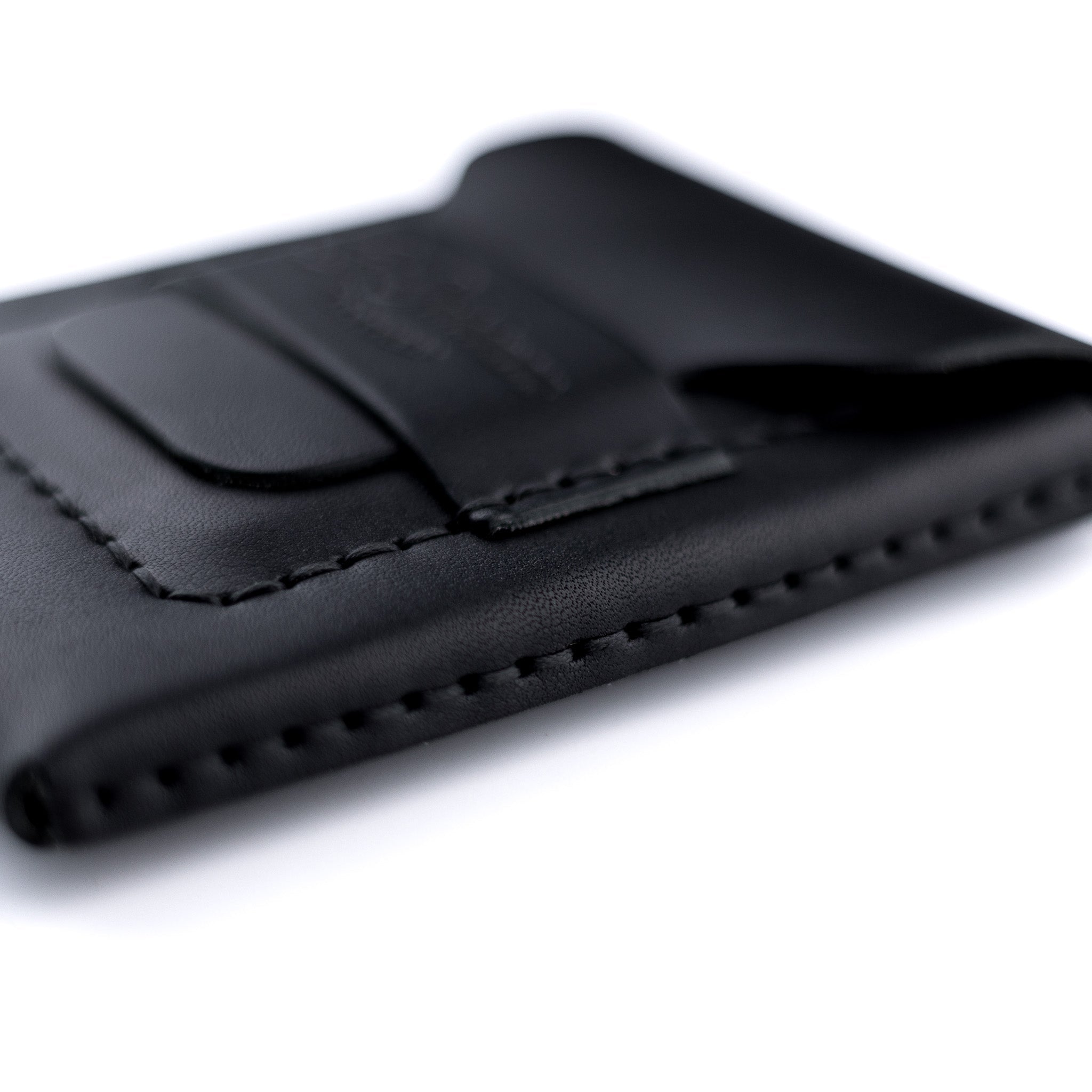 The Huckleberry (standard) – Black - Lost Dutchman Leather handmade leather wallets