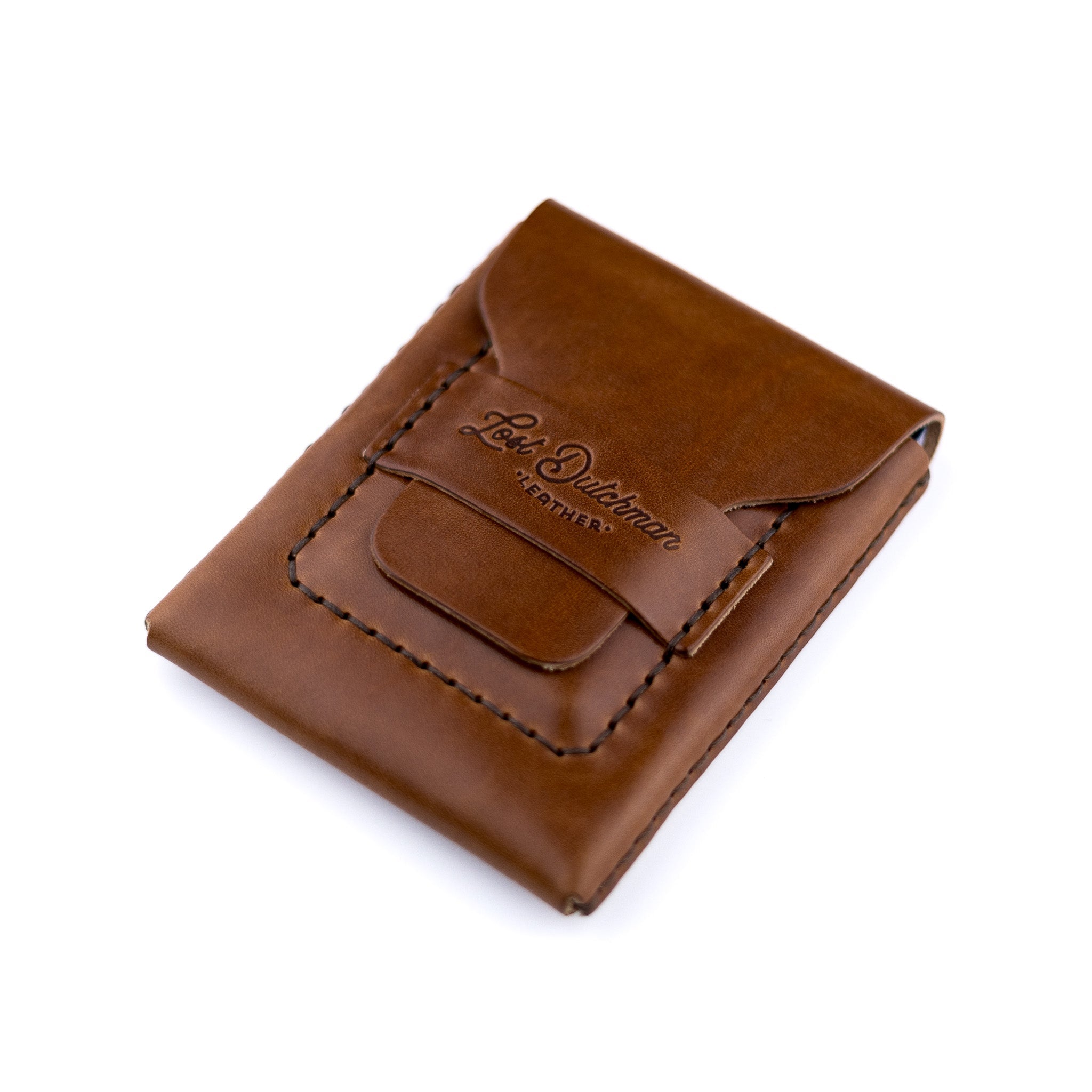 The Huckleberry (standard) – Brown - Lost Dutchman Leather handmade leather wallets