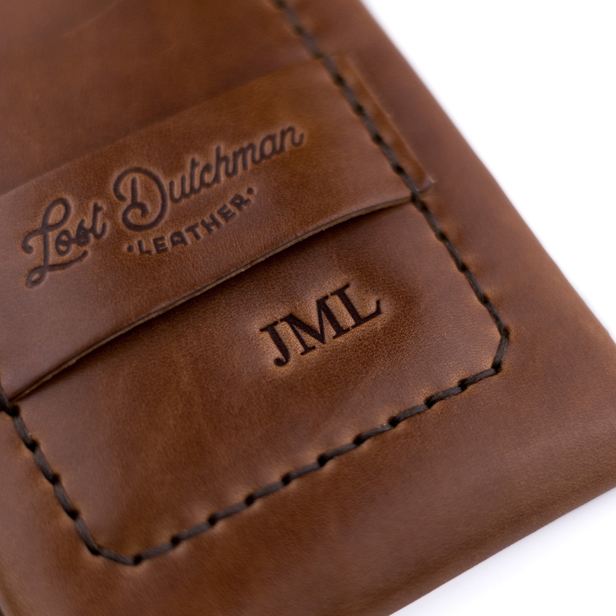 The Huckleberry (standard) – Brown - Lost Dutchman Leather handmade leather wallets