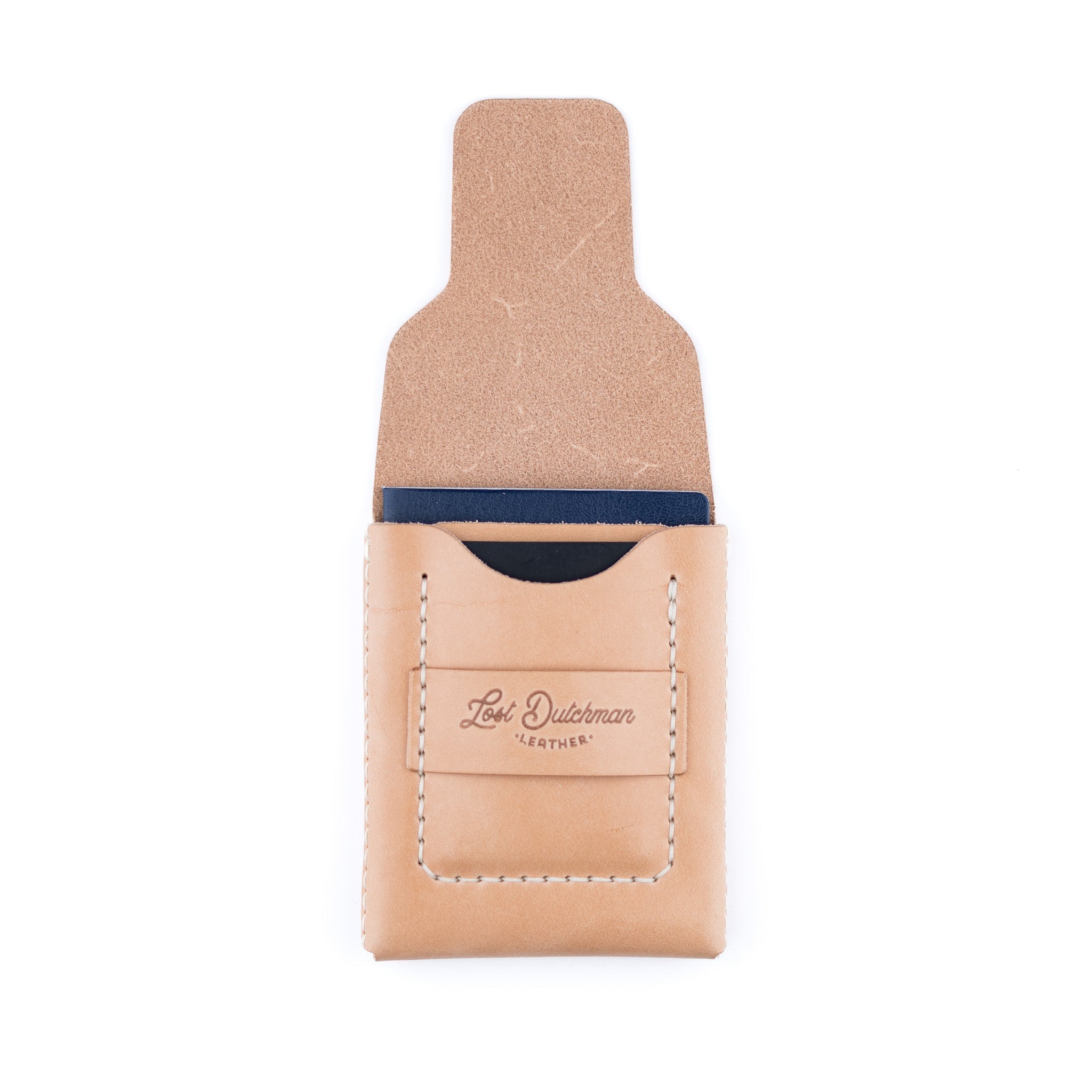 The Huckleberry (standard) – Russet - Lost Dutchman Leather handmade leather wallets
