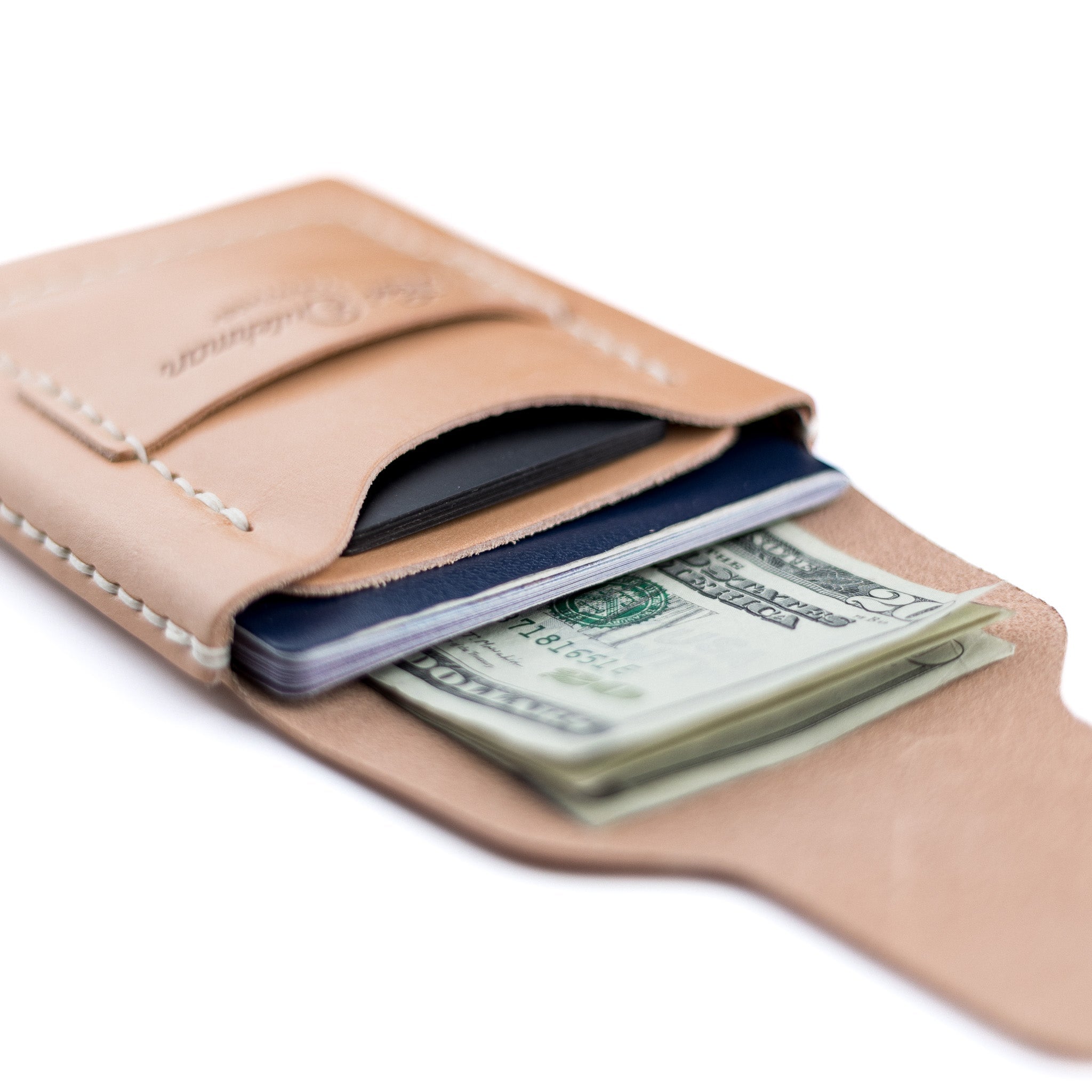 The Huckleberry (standard) – Russet - Lost Dutchman Leather handmade leather wallets