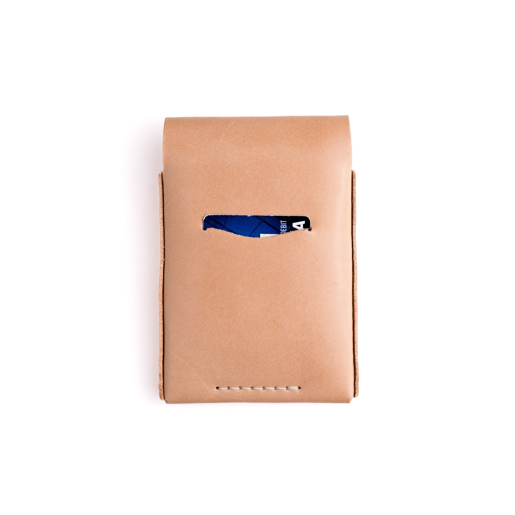The Huckleberry (tall) – Russet - Lost Dutchman Leather handmade leather wallets