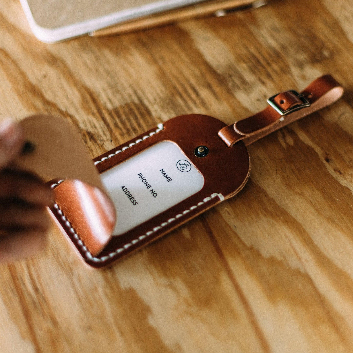 The Luggage Tag - Lost Dutchman Leather handmade leather wallets