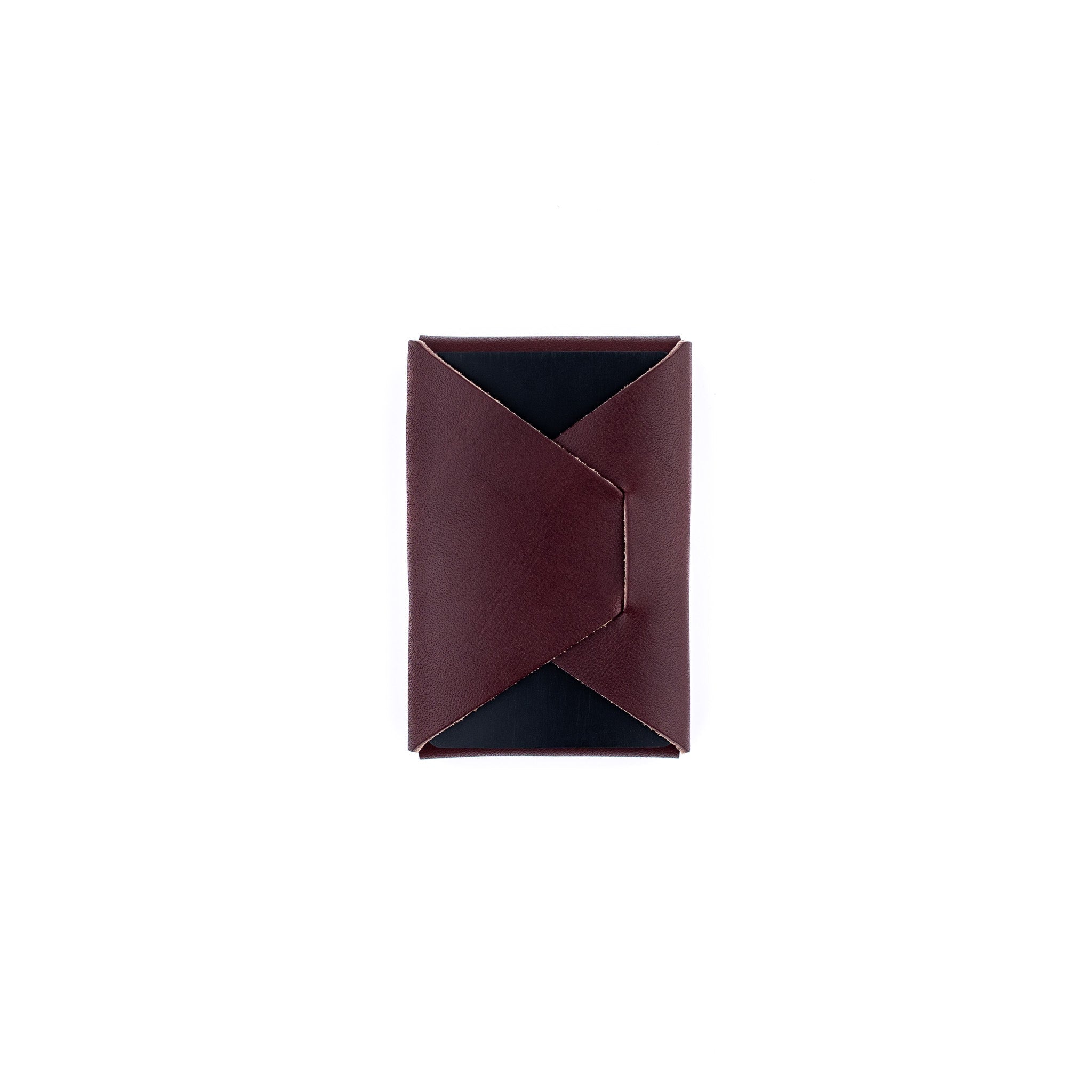 The Mini Franklin – Burgundy - Lost Dutchman Leather handmade leather wallets