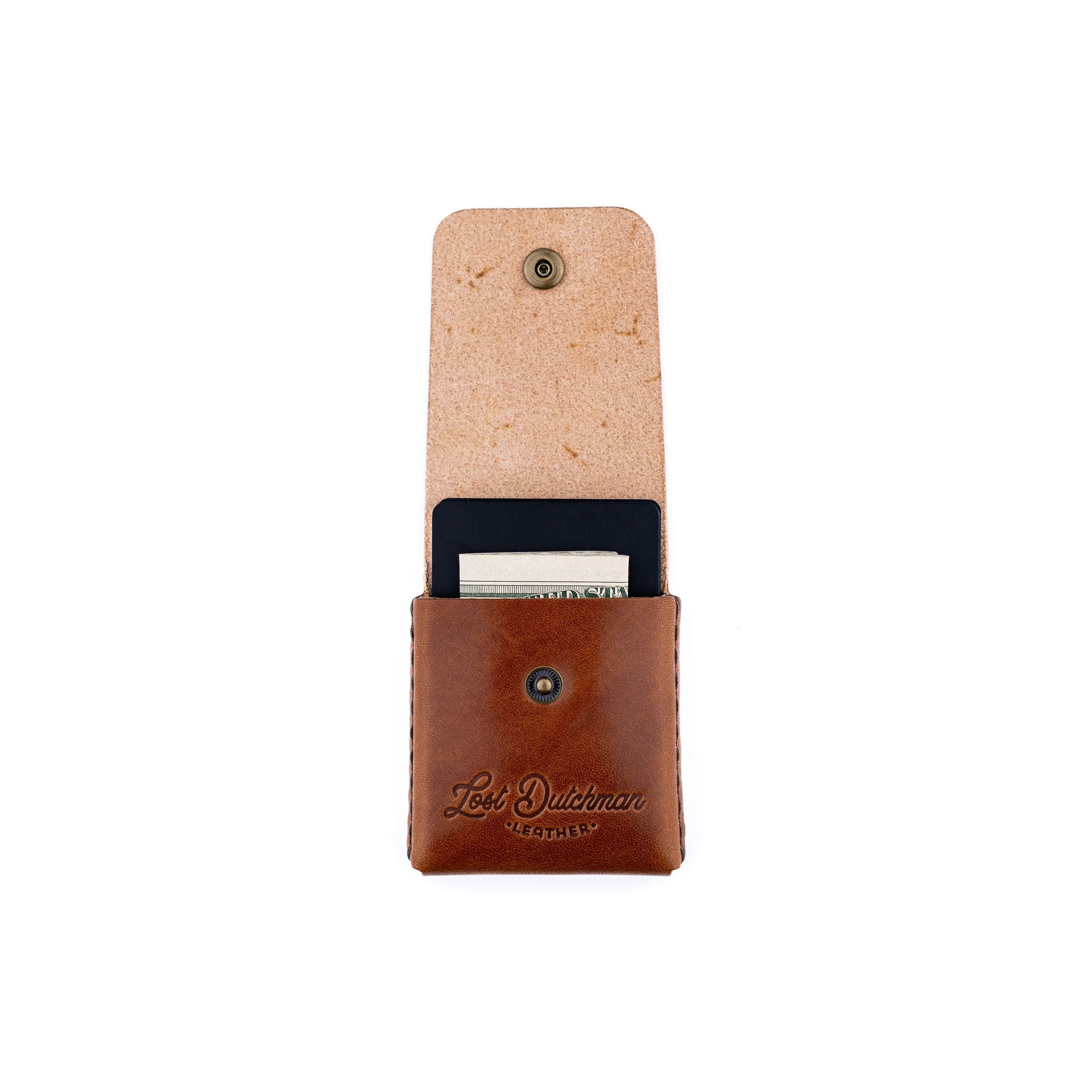 The Snap Finn – Brown - Lost Dutchman Leather handmade leather wallets