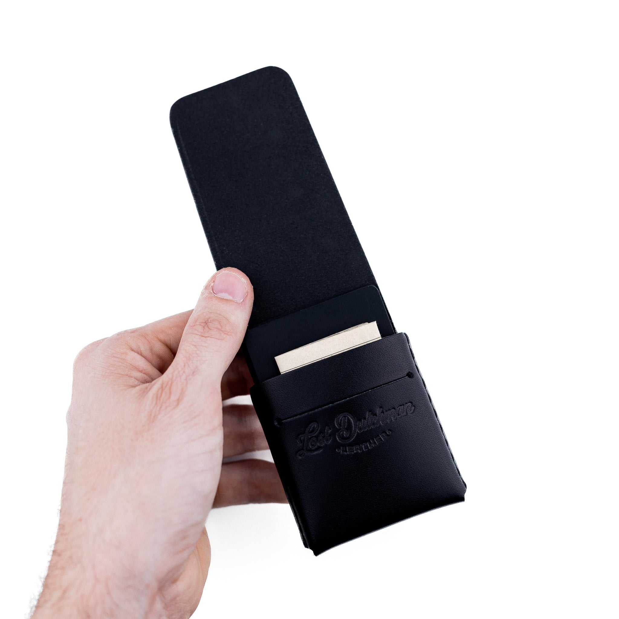 The Thin Finn – Black - Lost Dutchman Leather handmade leather wallets