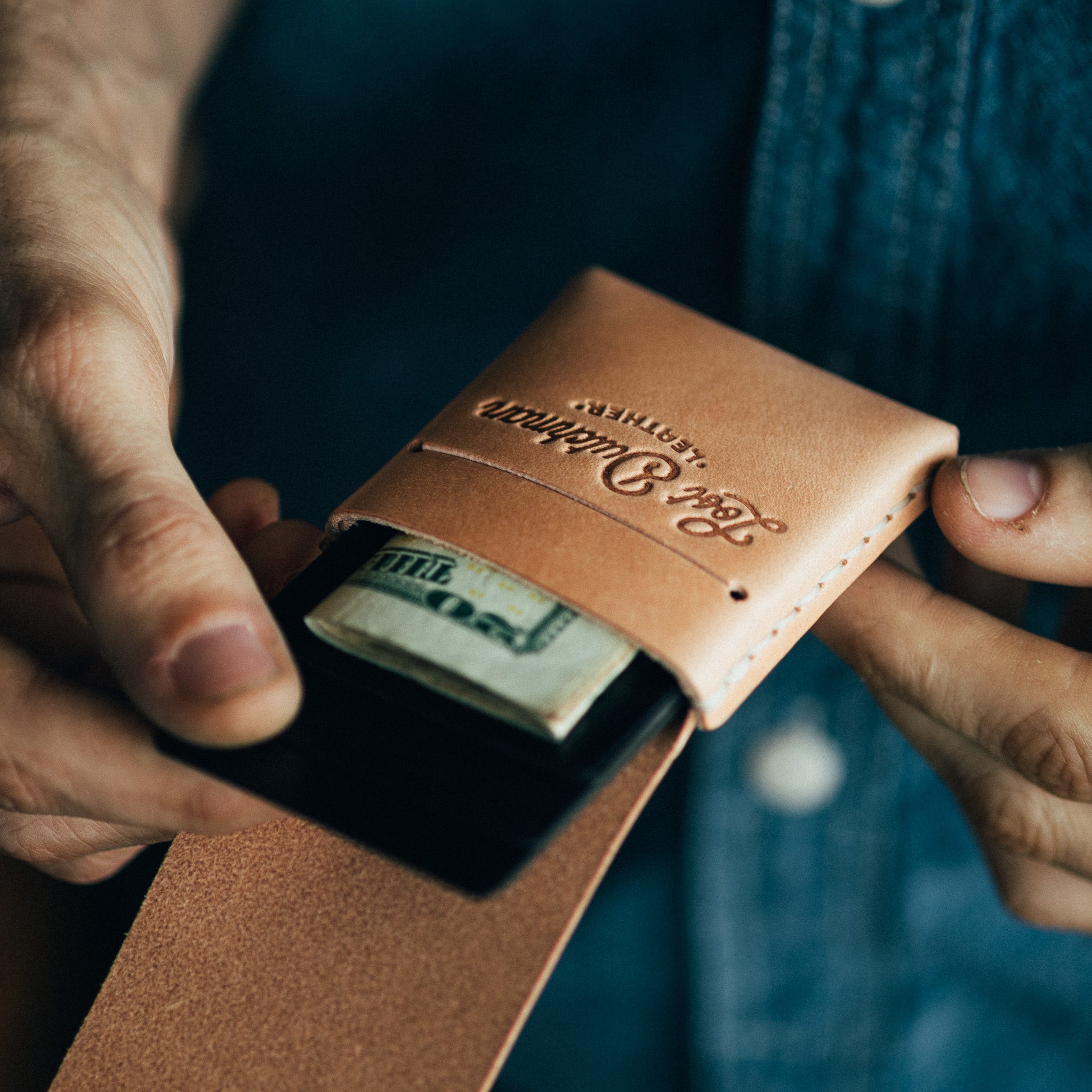 The Thin Finn – Russet - Lost Dutchman Leather handmade leather wallets