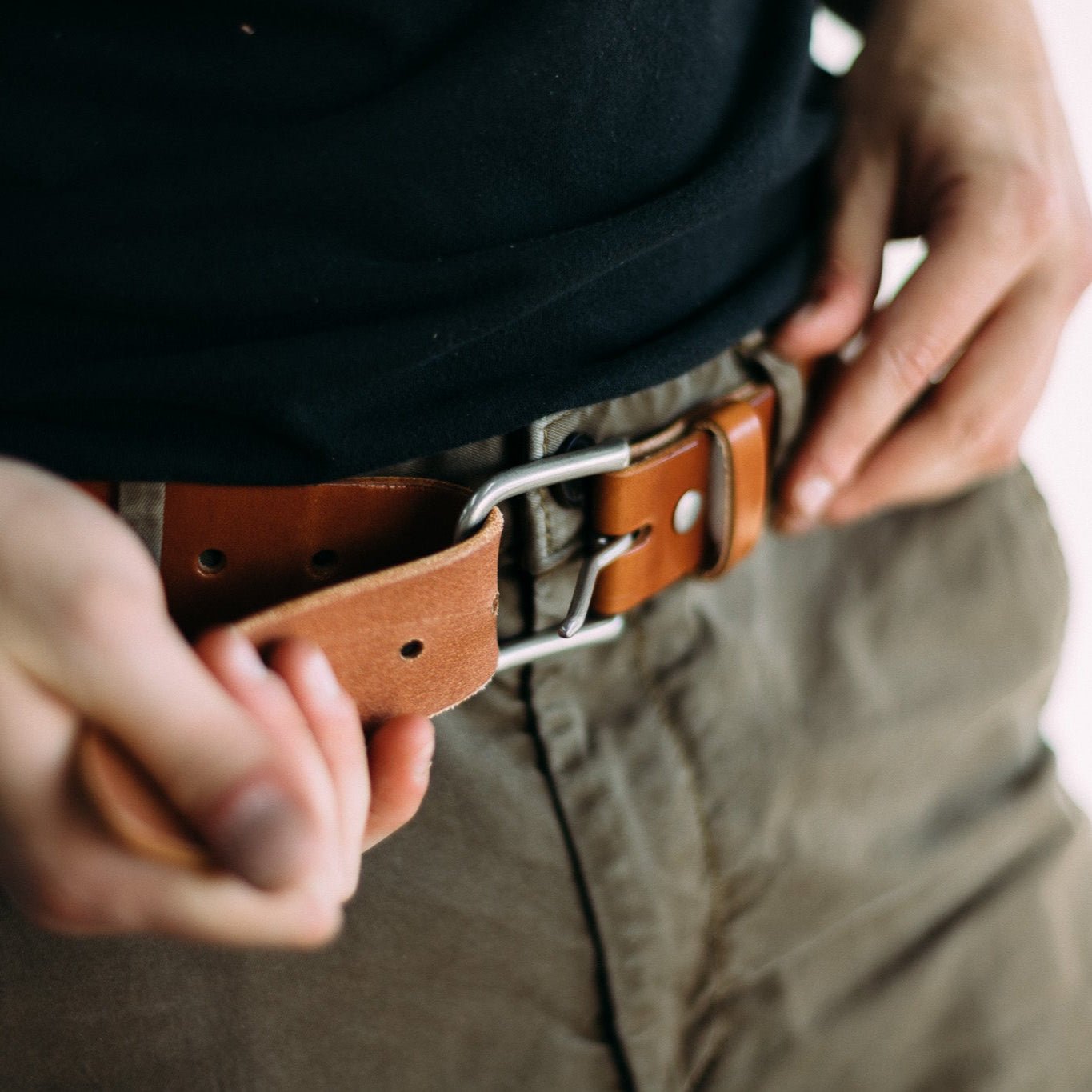 The Belt - Buck Brown - Lost Dutchman Leather handmade leather wallets