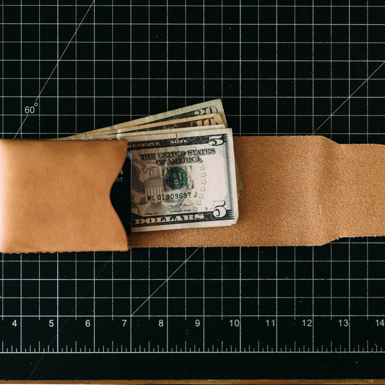 The Cash Finn - Lost Dutchman Leather handmade leather wallets