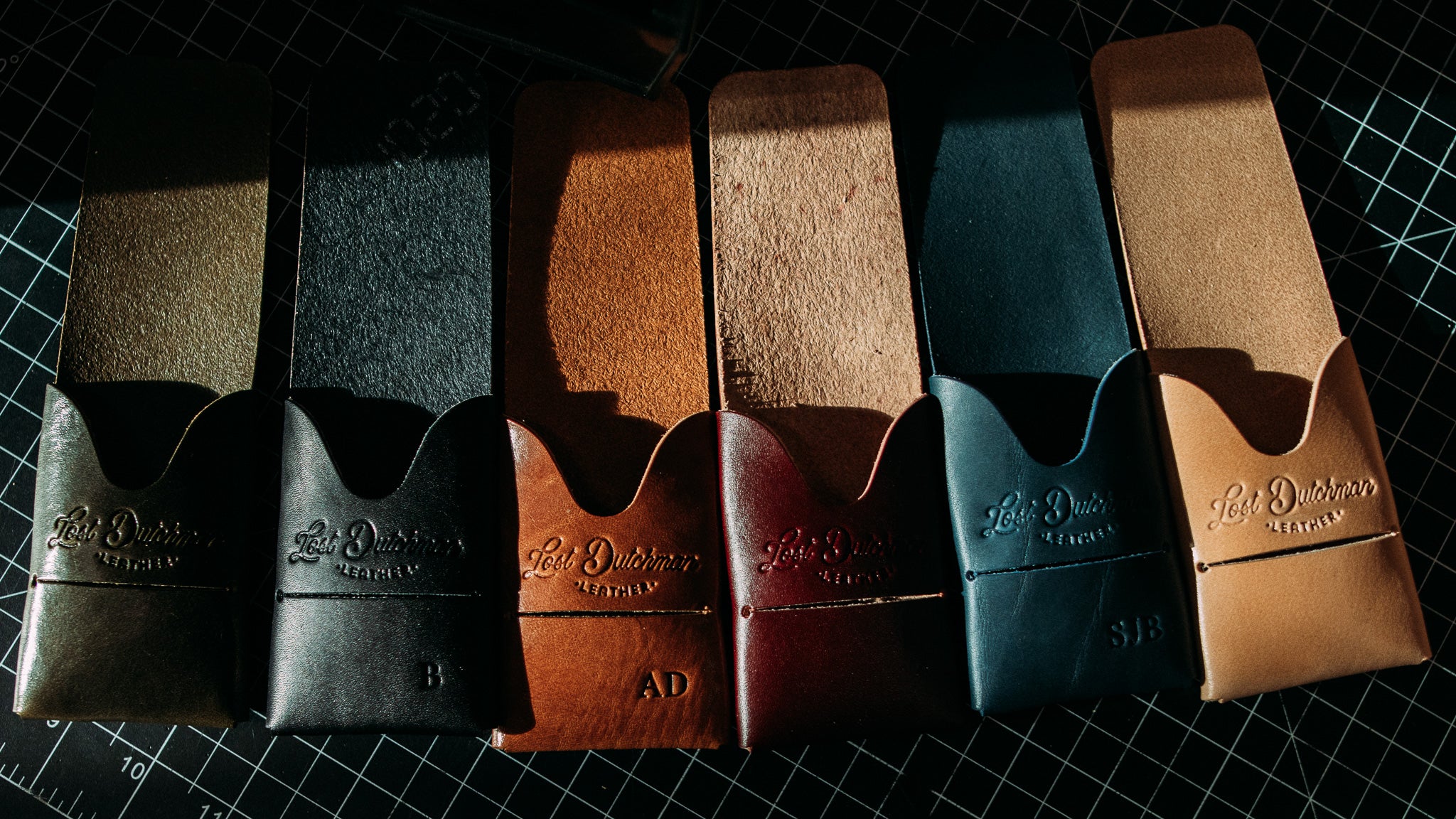 Handmade leather wallets and card holders