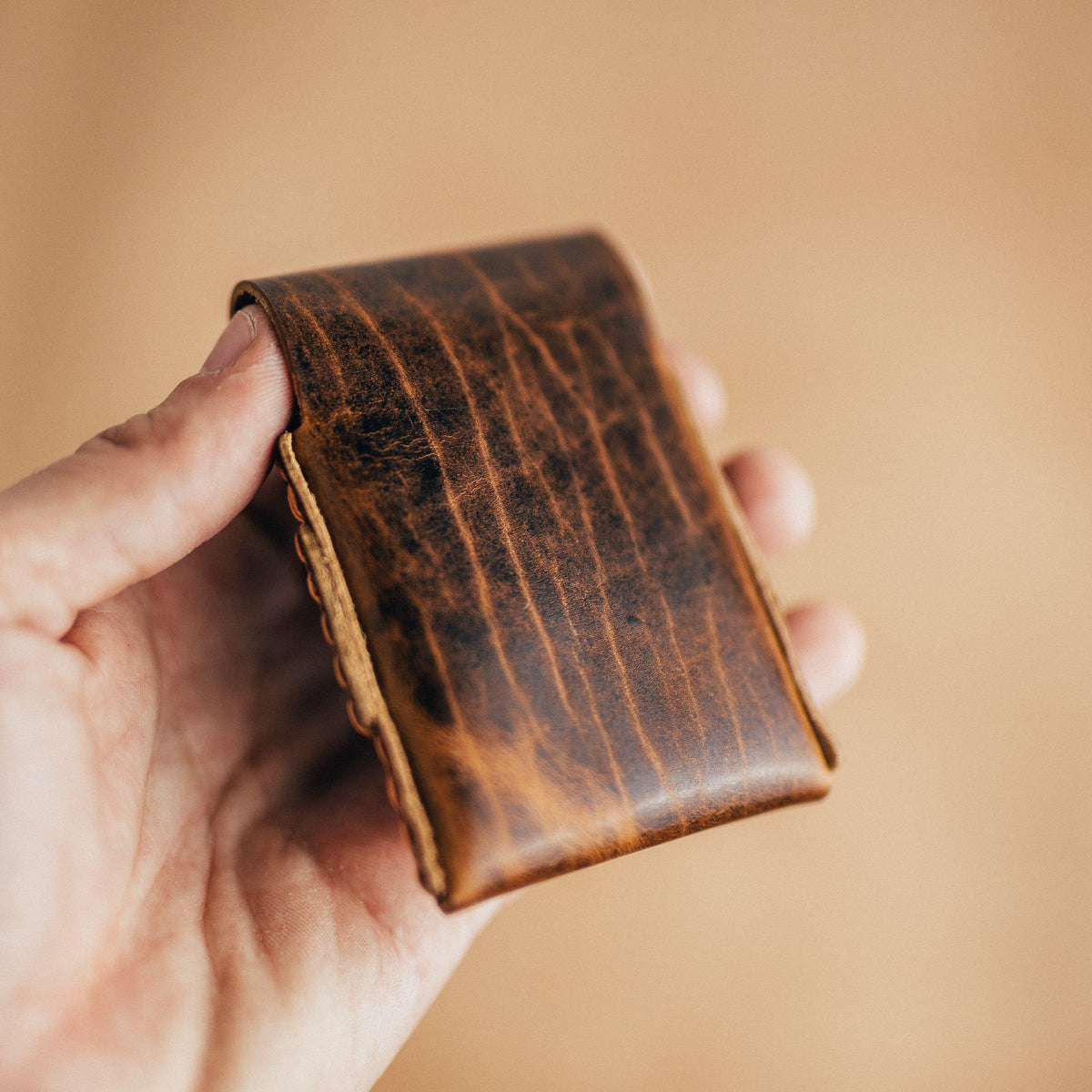 American Bison Finnigan - Lost Dutchman Leather handmade leather wallets