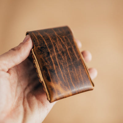 American Bison Finnigan - Lost Dutchman Leather handmade leather wallets