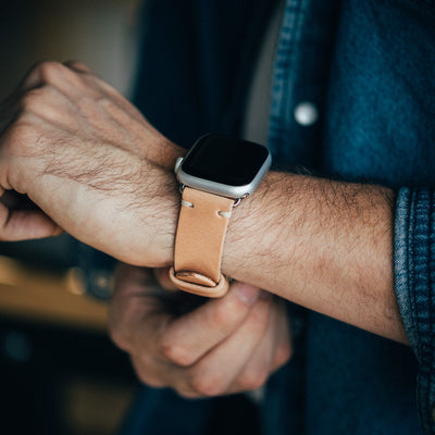 Apple Watch Sol Strap – Russet - Lost Dutchman Leather handmade leather wallets