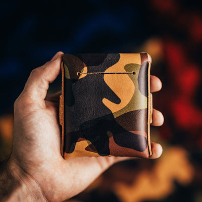 Camo Big Finn (classic) - Lost Dutchman Leather handmade leather wallets