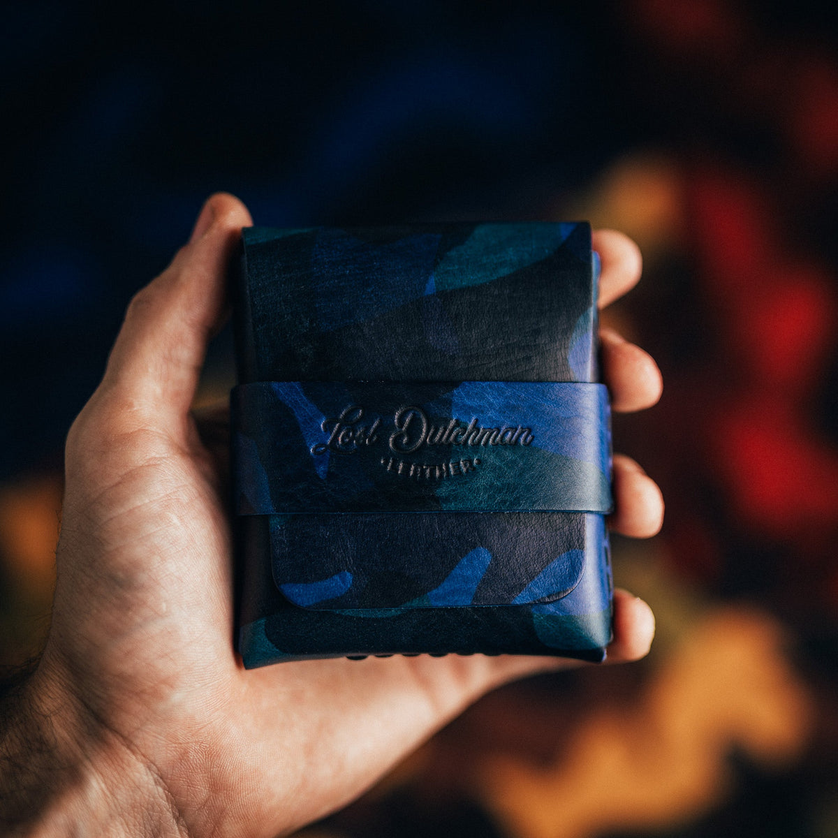 Camo Big Finn (classic) - Lost Dutchman Leather handmade leather wallets