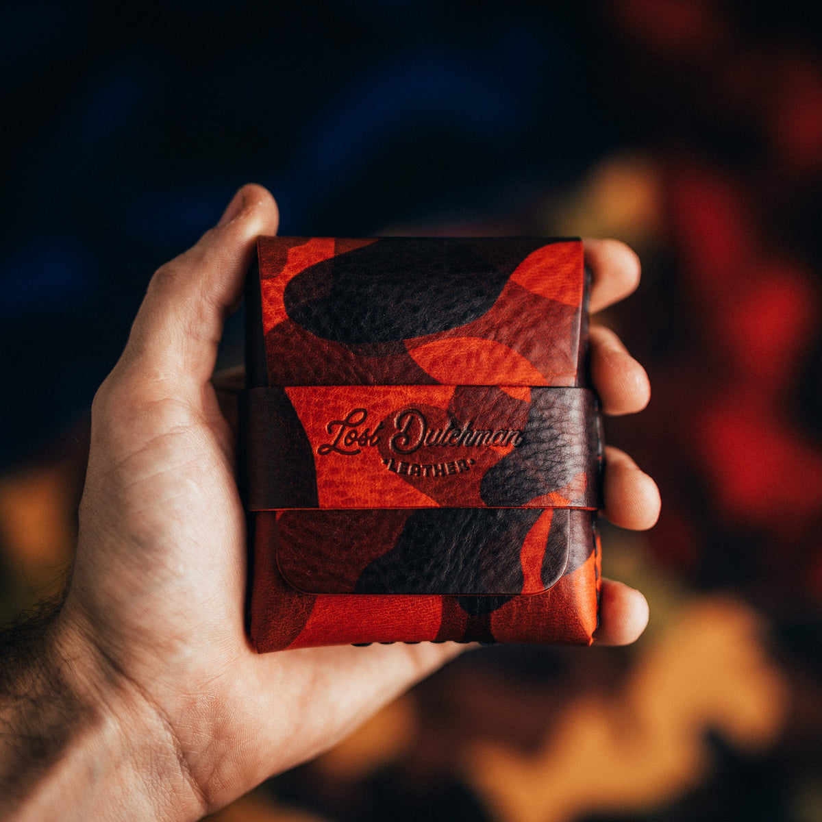 Camo Big Finn (classic) - Lost Dutchman Leather handmade leather wallets
