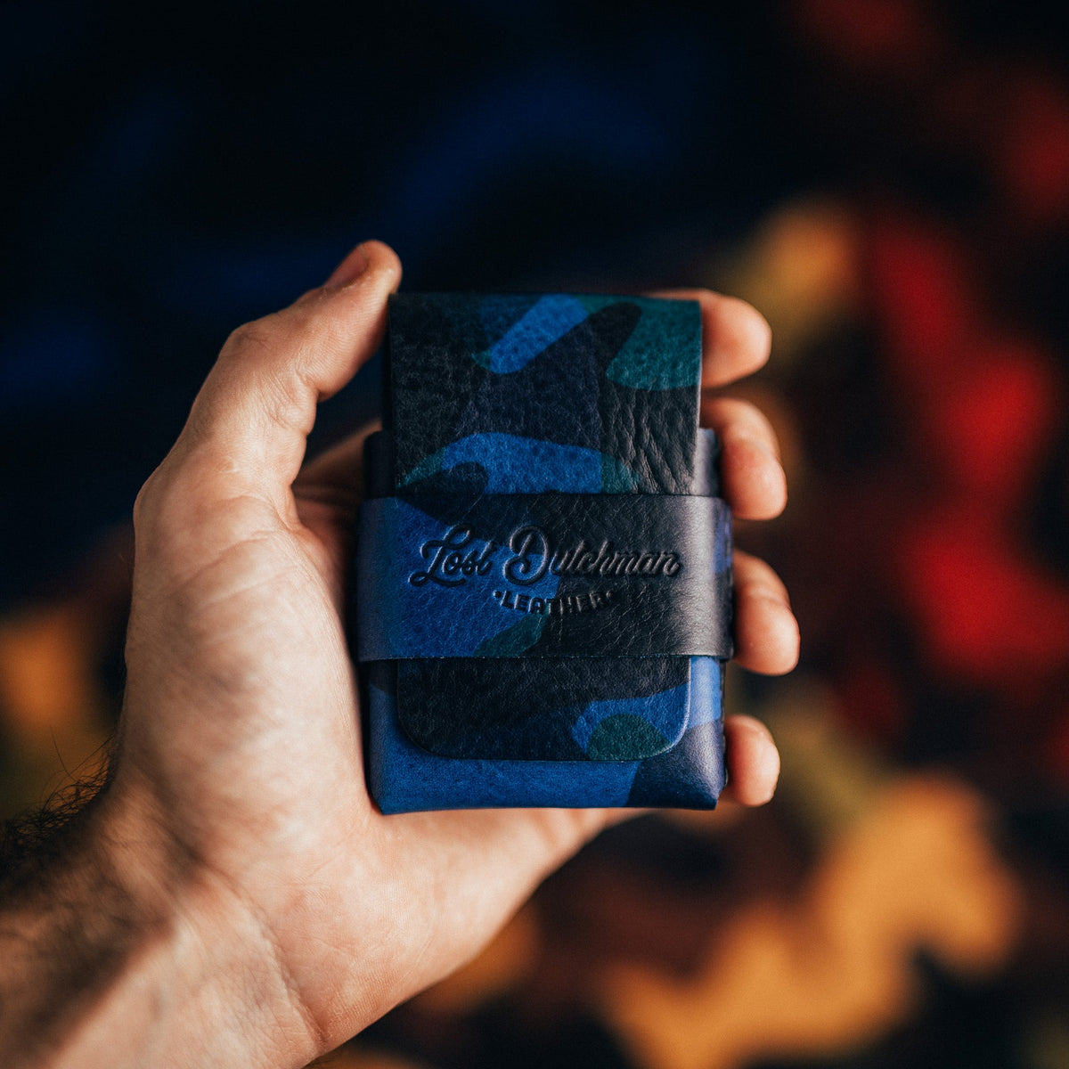 Camo Finnigan - Lost Dutchman Leather handmade leather wallets