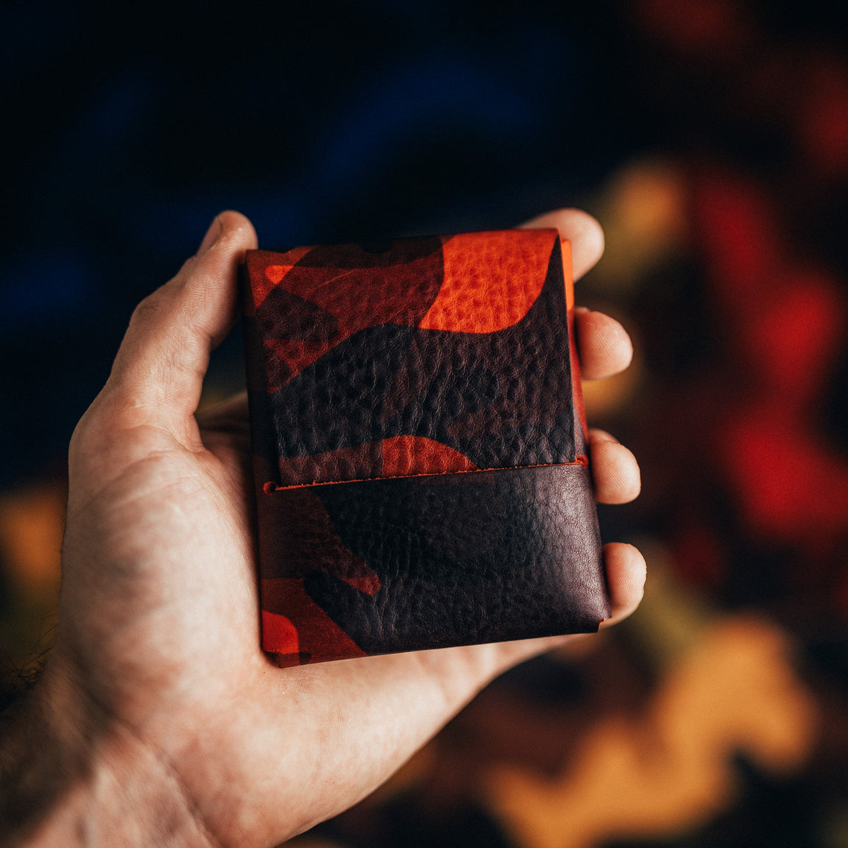 Camo Franklin 2 - Lost Dutchman Leather handmade leather wallets